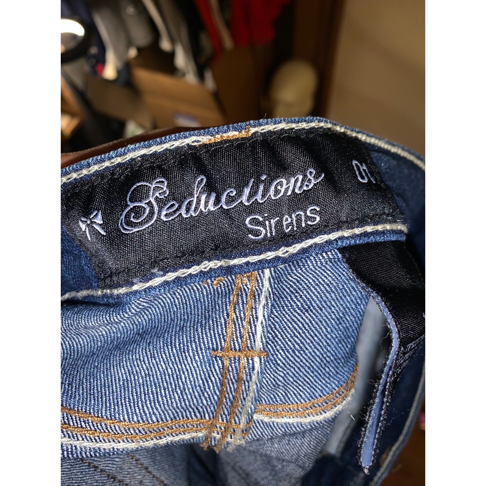 Other × Vintage Y2K American Flag Denim Shorts Size 1 Seduction Sirens USA Size 25" / US 0 / IT 36 - 4 Thumbnail