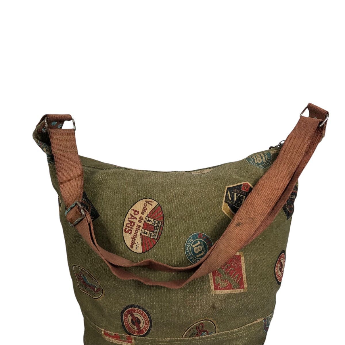 Japanese Brand 📌Vintage Sling Bag Earth Made Overprint Design Streetwear Size ONE SIZE - 4 Thumbnail