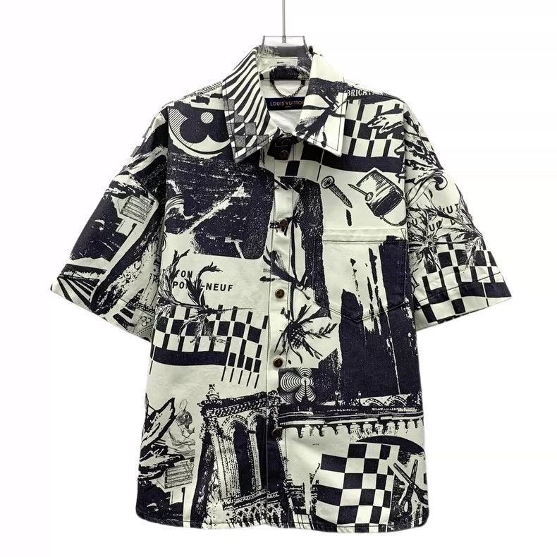Louis Vuitton Louis Vuitton 23 color-block cartoon graffiti print cotton Size US S / EU 44-46 / 1 - 1 Thumbnail