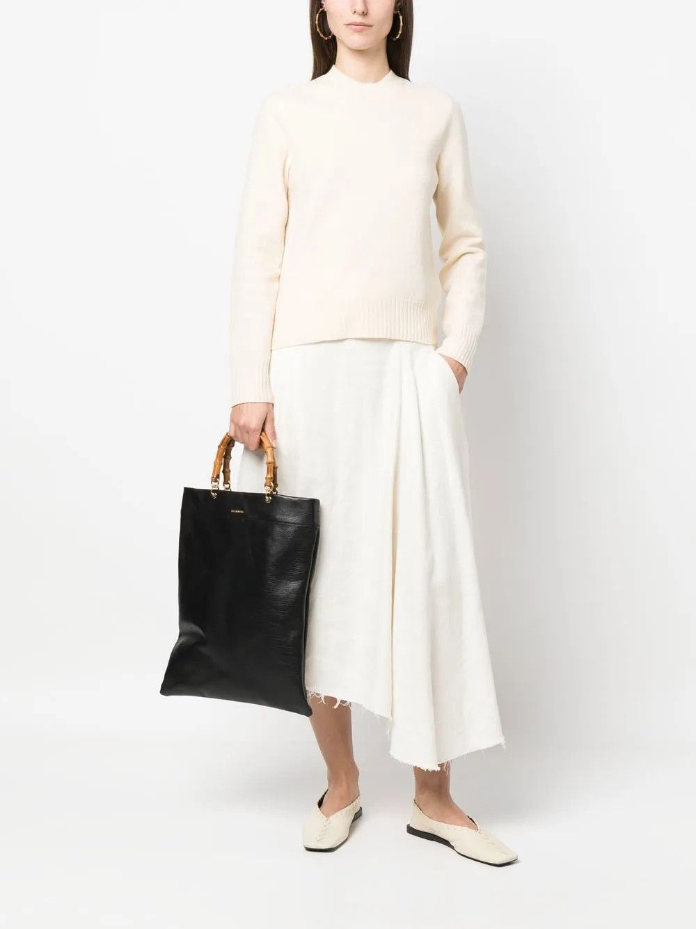 Jil Sander o1y1025 Crewneck Sweater in Cream Size M / US 6-8 / IT 42-44 - 5 Thumbnail