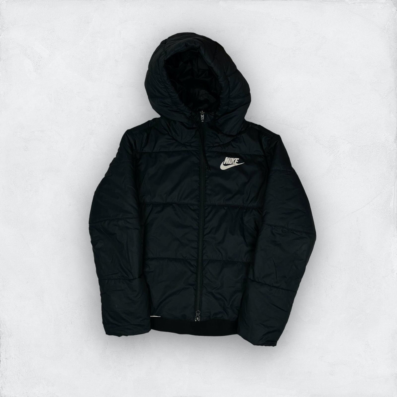 Nike Nike Women's Black Long Sleeve Hooded Puffer Jacket XS Size XS / US 0-2 / IT 36-38 - 1 Thumbnail