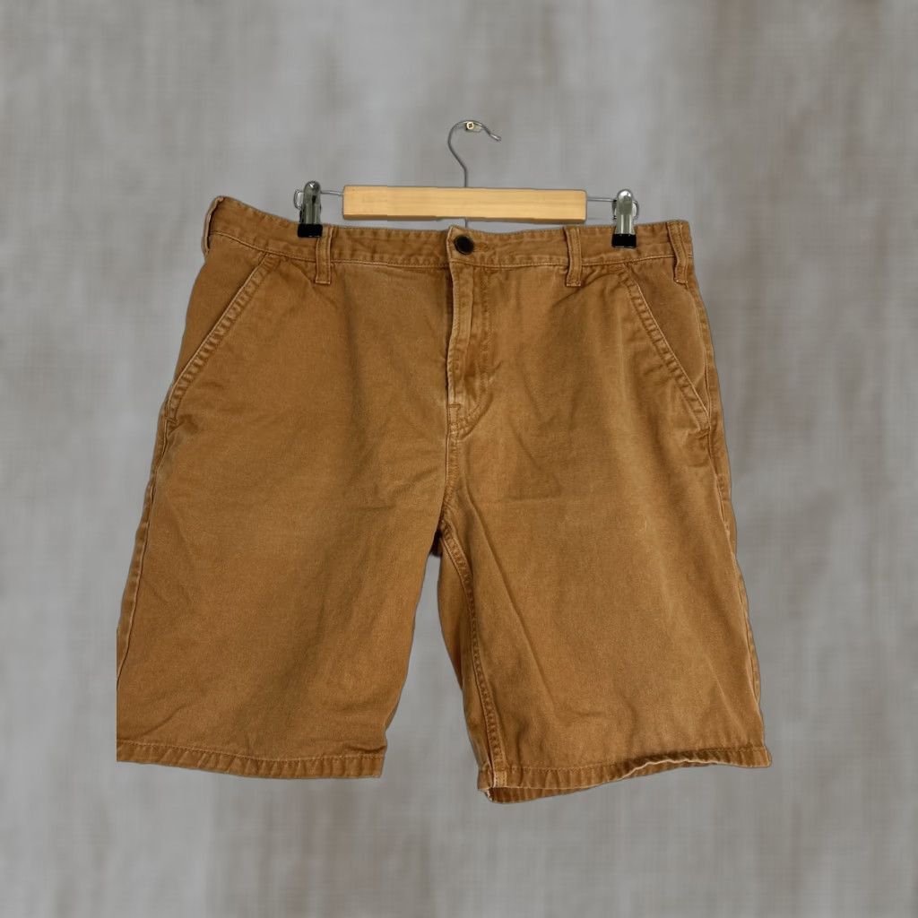 Timberland Timberland Grafton Lake Shorts Men's 36x9 Duck Brown Cotton Denim Casual Outdoor Regular Front Button Closure Mens Brown Denim Shorts Size US 36 / EU 52 - 1 Thumbnail