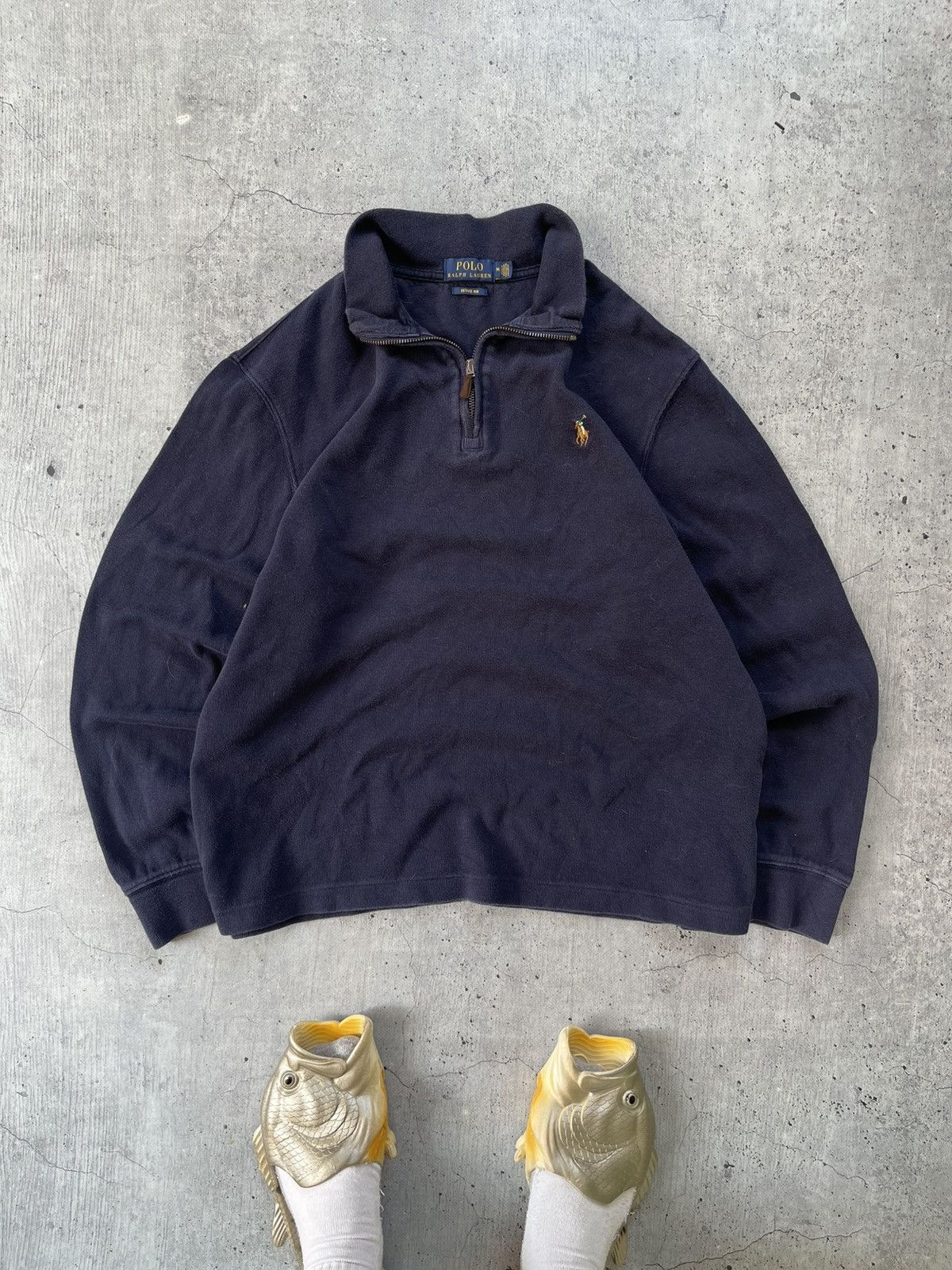 Polo Ralph Lauren Vintage Polo Ralph Lauren 1/3 zip up y2k sweatshirt Size US M / EU 48-50 / 2 - 1 Thumbnail