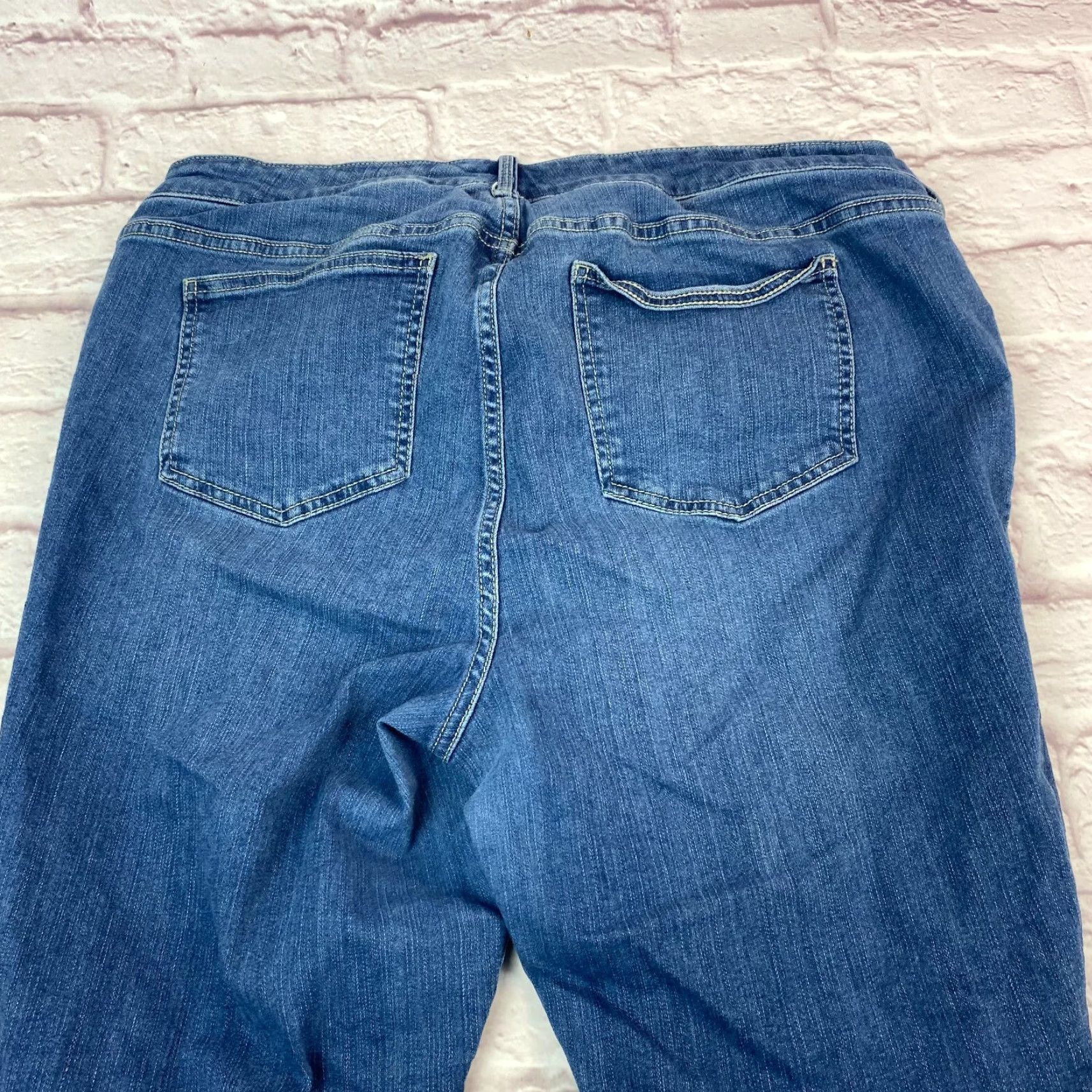 Torrid Torrid Womens Skinny Jeans Plus 18R Blue Distressed Ankle Stretch Denim 5-Pocket Regular Mid Rise Jeans Size 40" / US 18 - 4 Thumbnail