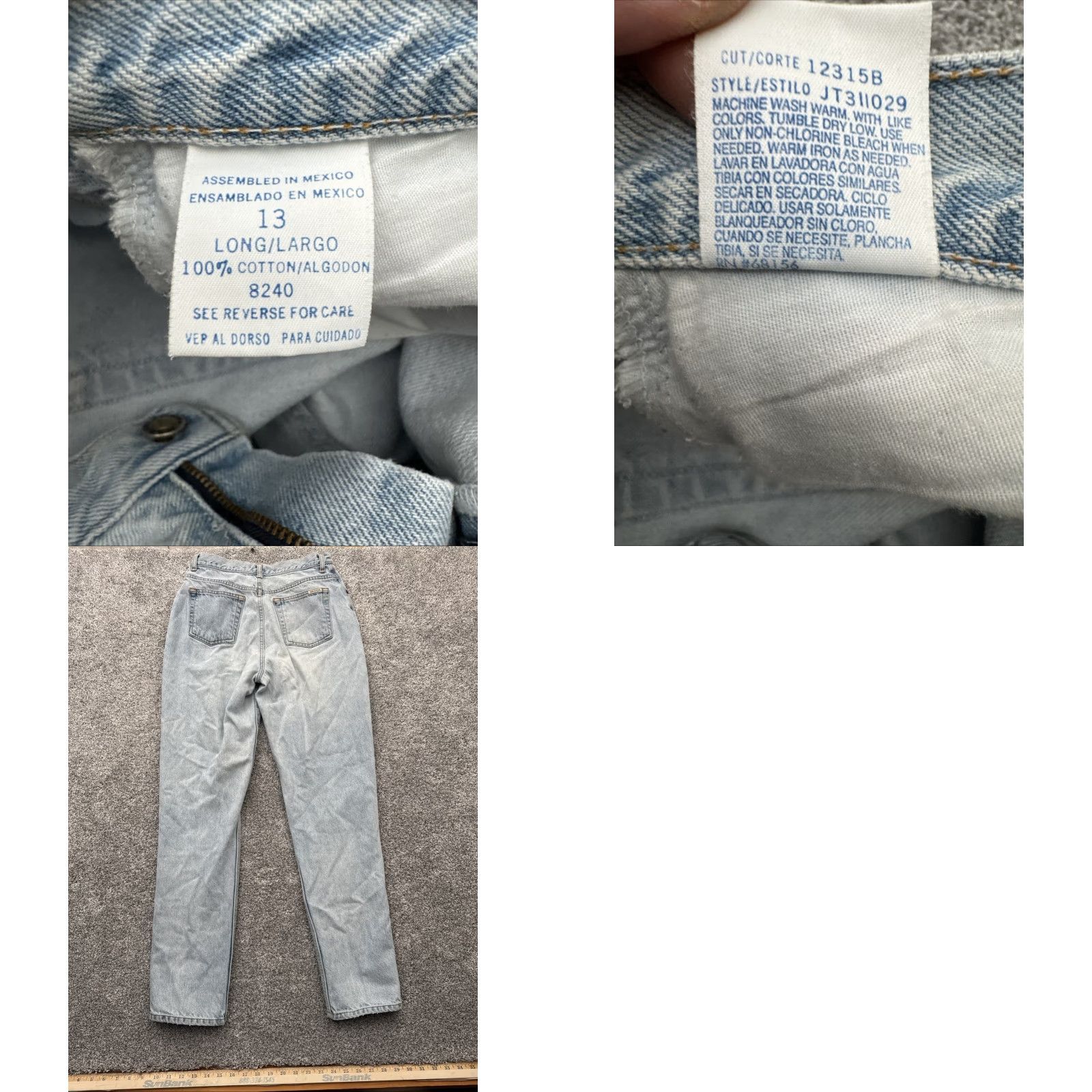 Vintage VINTAGE 90s Y2K Mom Jeans Womens Size 13 Long Rigid Grunge Streetwear Light Wash Arizona Jeans Size 34" / US 12 / IT 48 - 8 Thumbnail