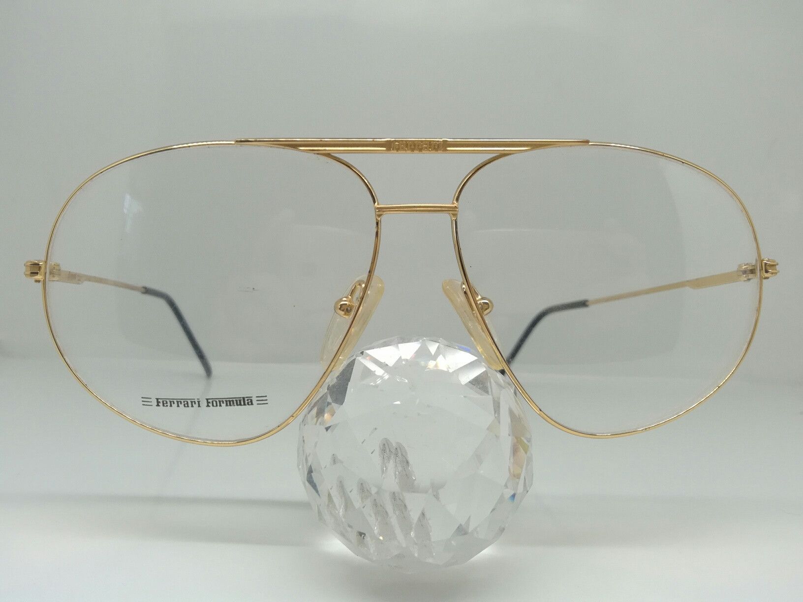 Ferrari Vintage Ferrari F42 Gold Eyeglasses Frame Italy NOS Size ONE SIZE - 6 Thumbnail