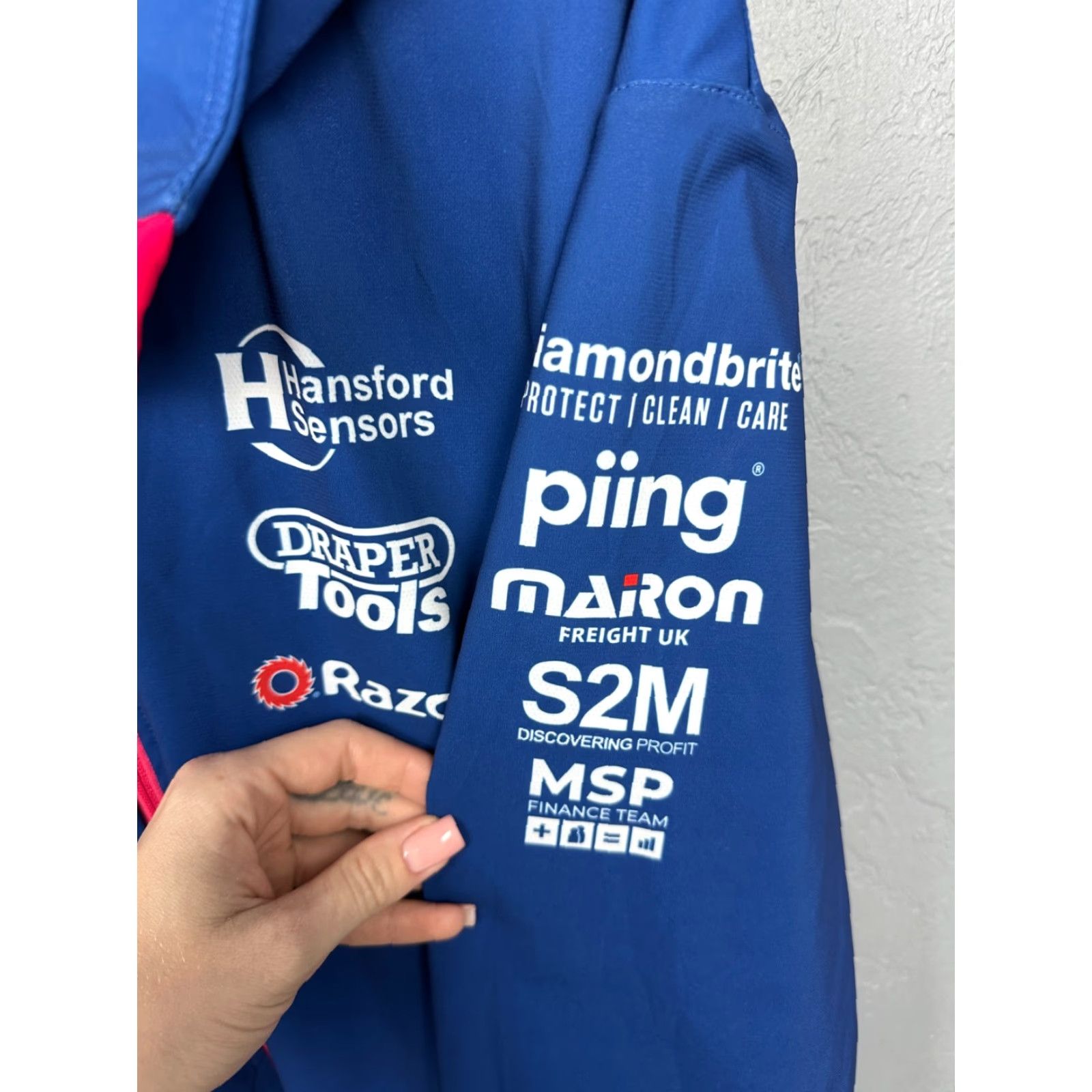 Vintage Excelr8 Motorsport Mens Windbreaker Jacket XL3 3XL Blue Zip Full Zip Jacket Racing Windbreaker Mens 3XL Size US XXL / EU 58 / 5 - 4 Thumbnail