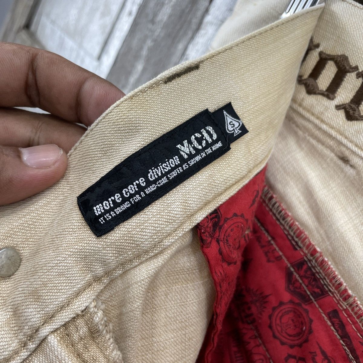 Hysteric Glamour × Japanese Brand Vintage Distressed M.C.D Embroidery Punk Style Size US 31 - 9 Thumbnail