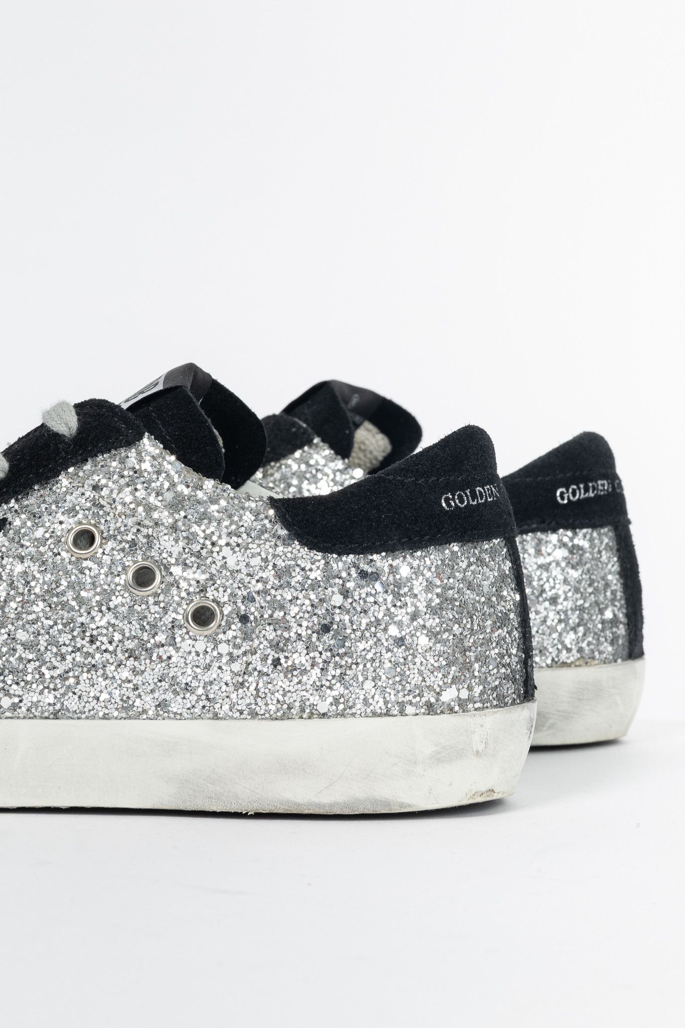Golden Goose Golden Goose Superstar Glitter & Suede Star Sneakers Size US 8.5 / IT 38.5 - 9 Thumbnail