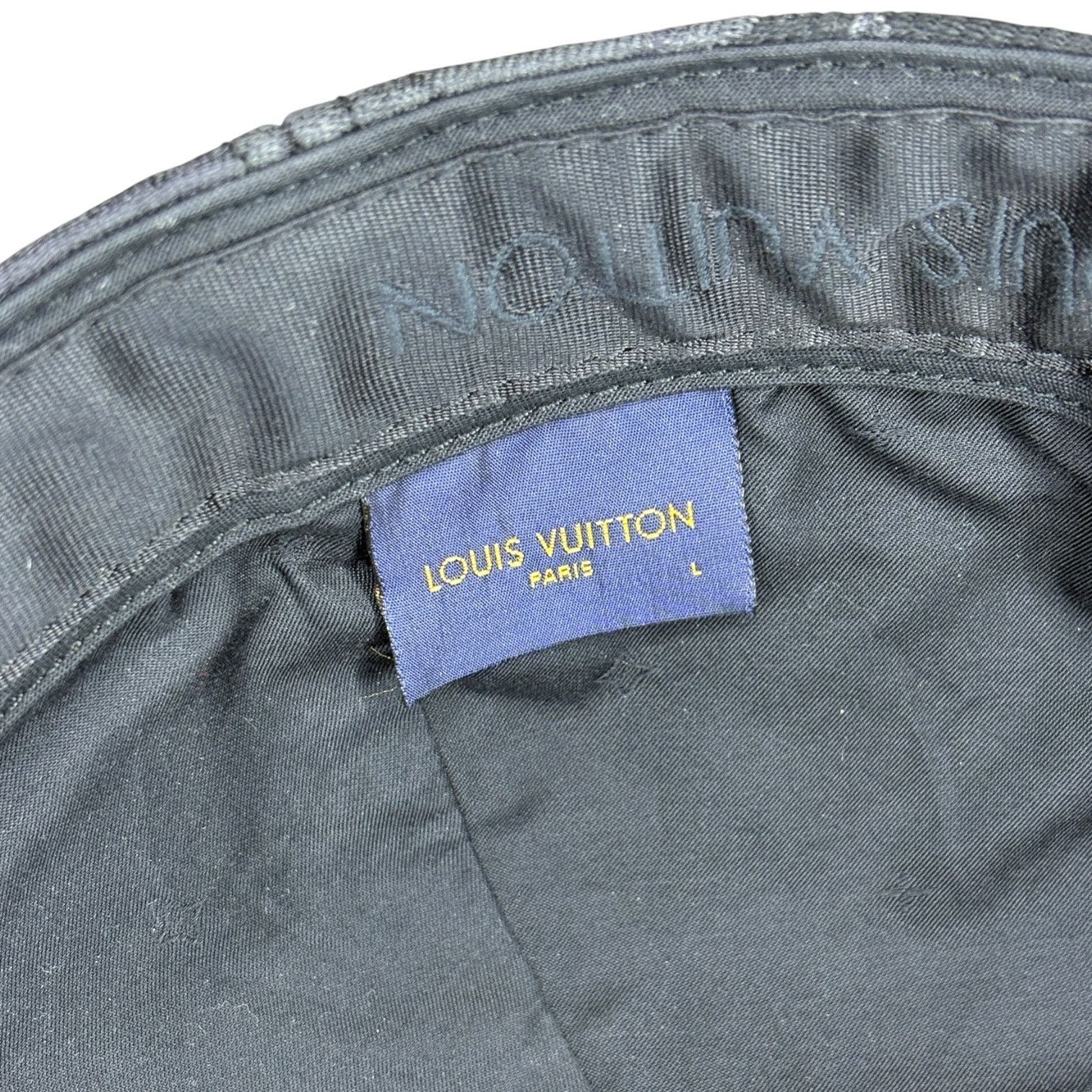 Louis Vuitton Louis Vuitton Black & Grey Floral Monogram Hat Size ONE SIZE - 8 Thumbnail
