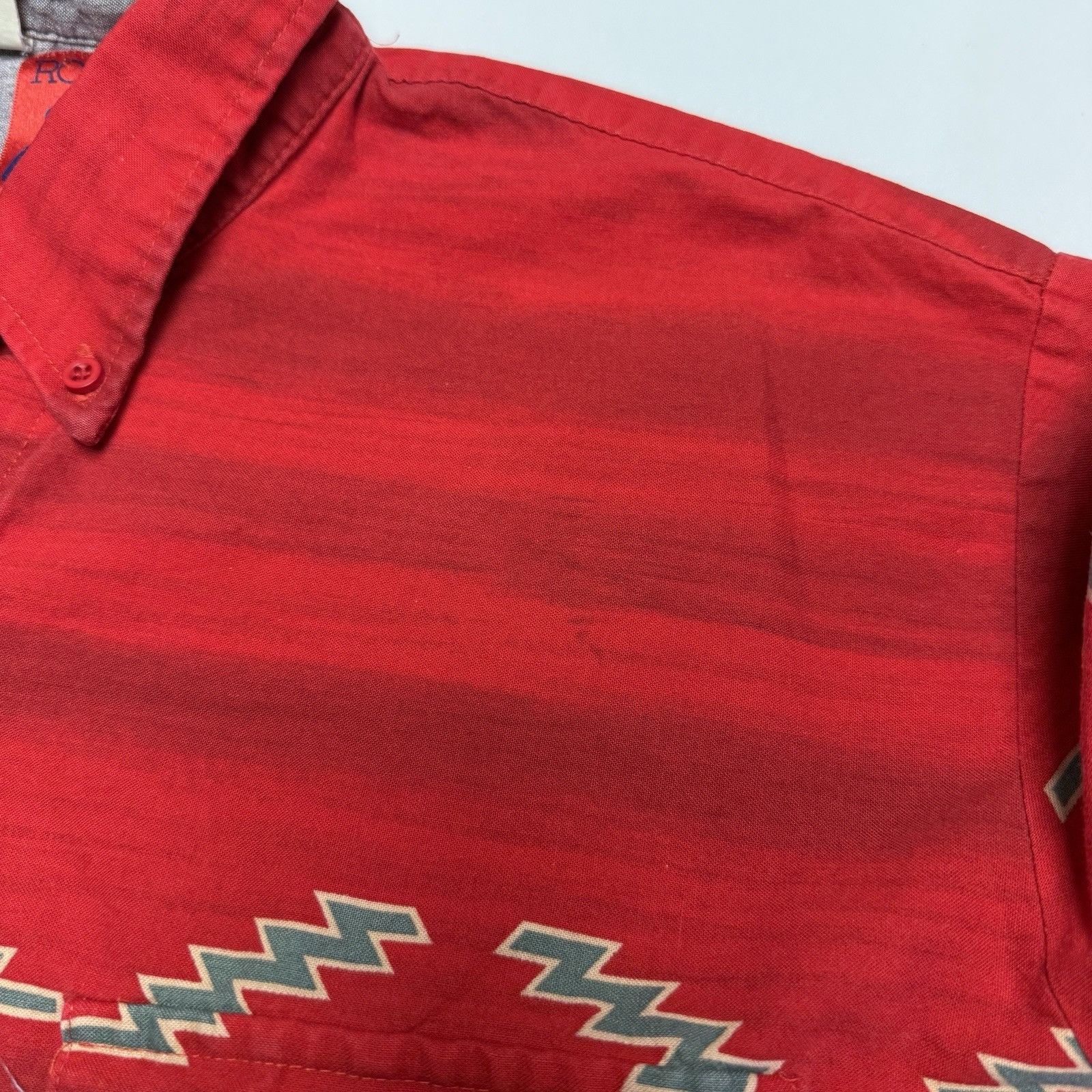 Roper × Vintage Vintage Roper Western Shirt Mens Large Red Long Sleeve Aztec Size US L / EU 52-54 / 3 - 5 Thumbnail