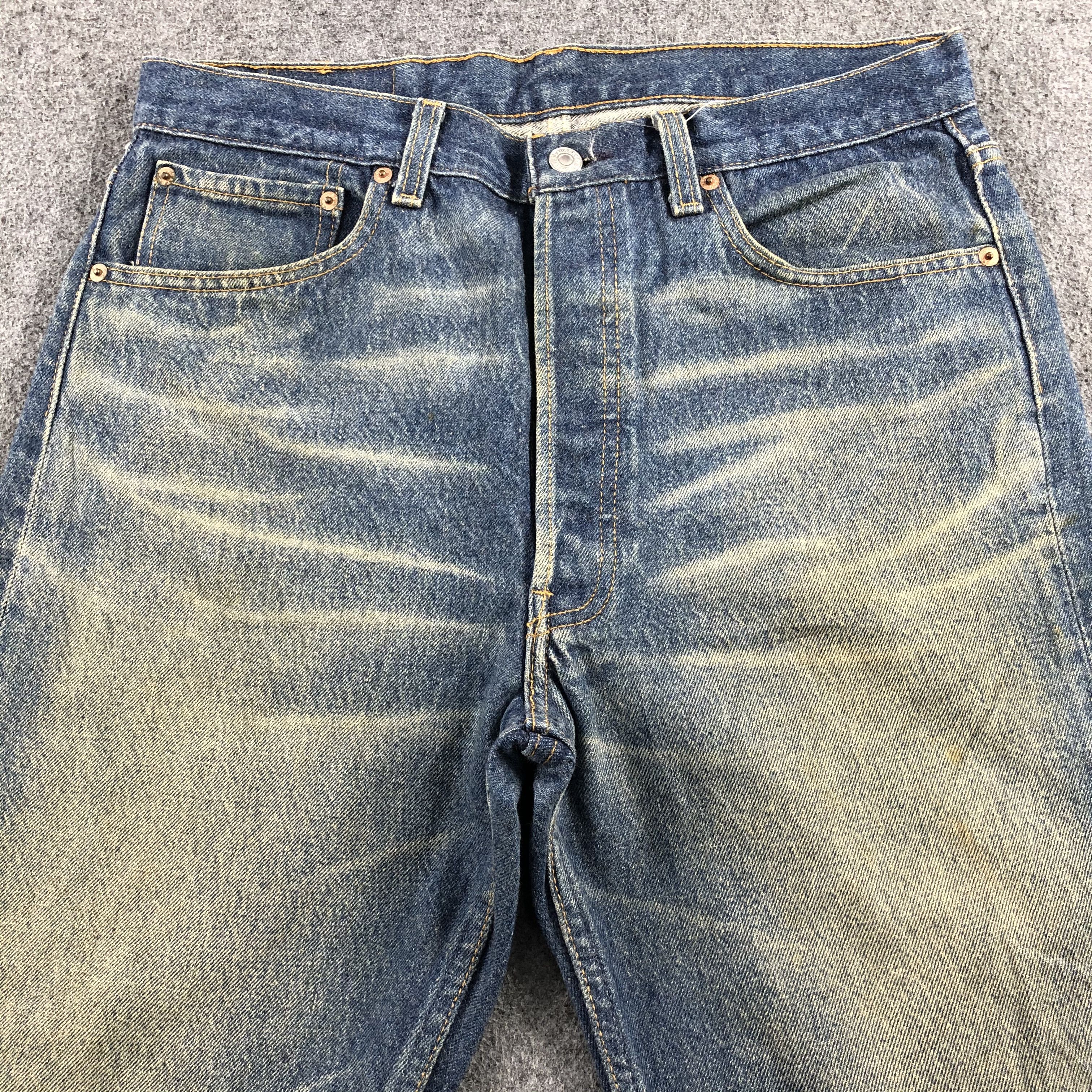 Levi's 90s Vintage Blue Wash Levis 501 Jeans-J1809 Size US 33 - 3 Thumbnail