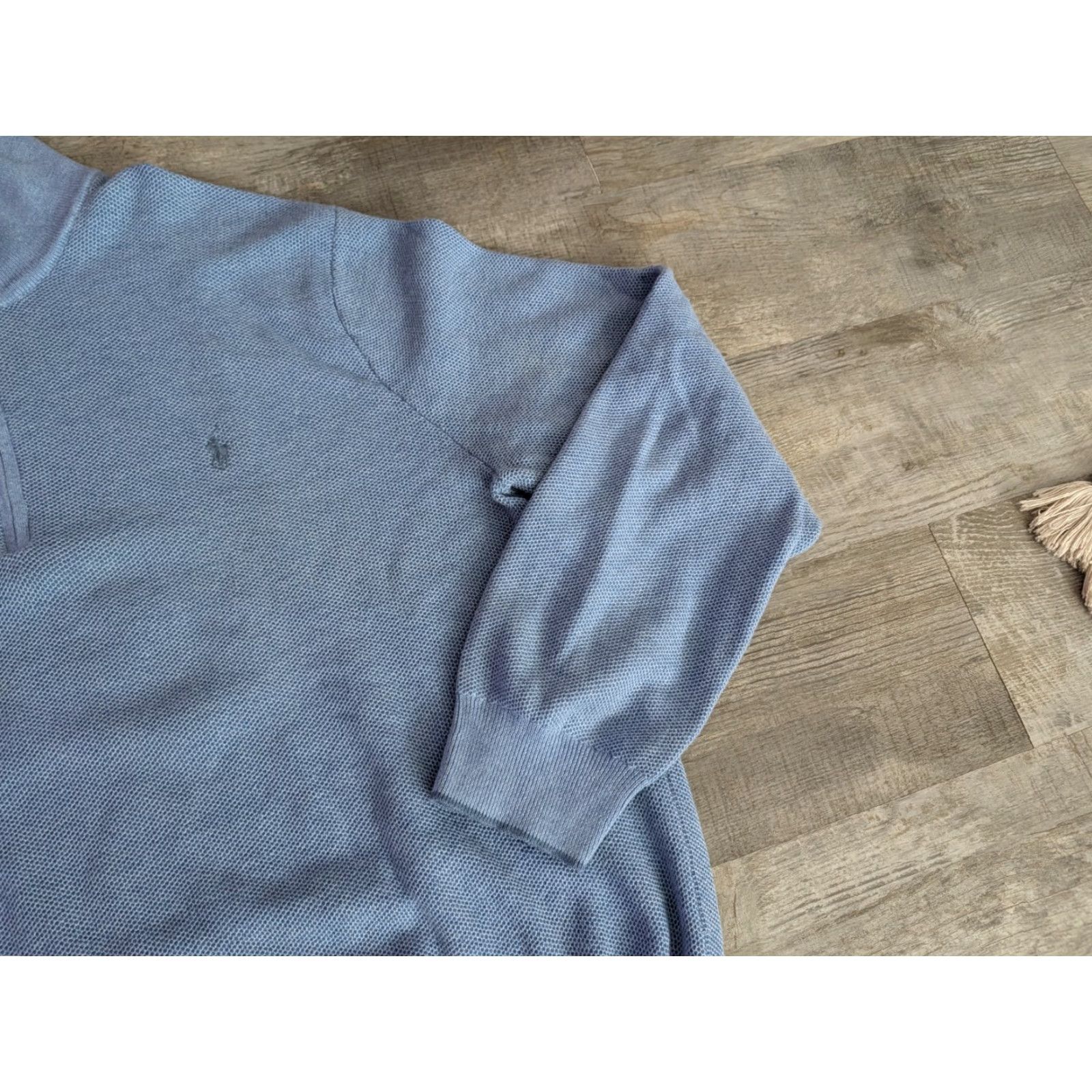 Polo Ralph Lauren Polo Ralph Lauren Quarter Zip Pullover Sweater Men's XL Blue Size US XL / EU 56 / 4 - 4 Thumbnail