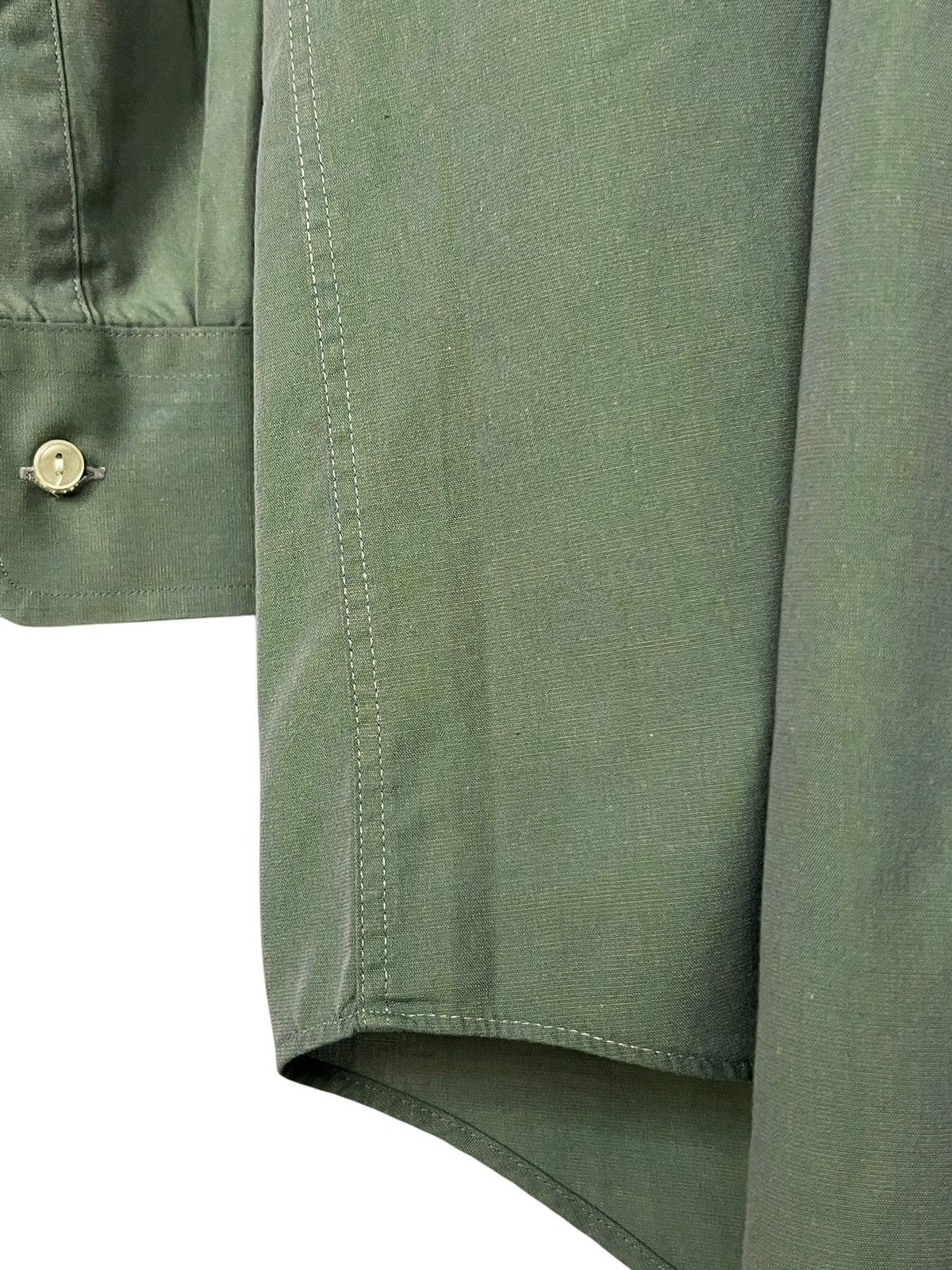 Issey Miyake Vintage 1980 Issey Miyake Green Button Up Shirt Size US L / EU 52-54 / 3 - 13 Thumbnail