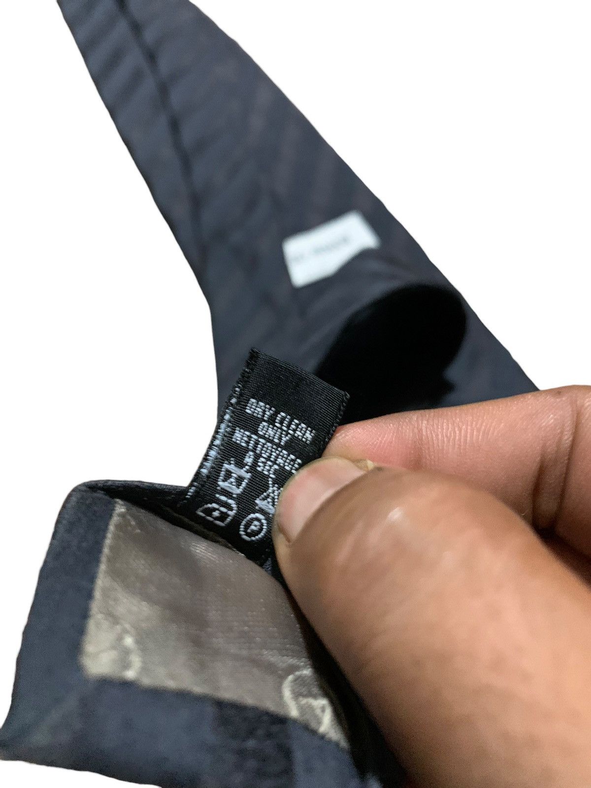 Armani Collezioni × Giorgio Armani Giorgio Armani diagonal stripe dark grey wool neck tie Size ONE SIZE - 9 Thumbnail