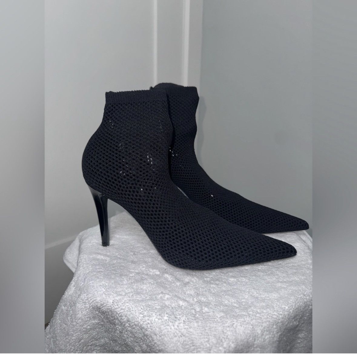 Loewe Loewe 105mm Fishnet Stiletto Bootie Pumps/Size 8 Size US 8 / IT 38 - 3 Thumbnail