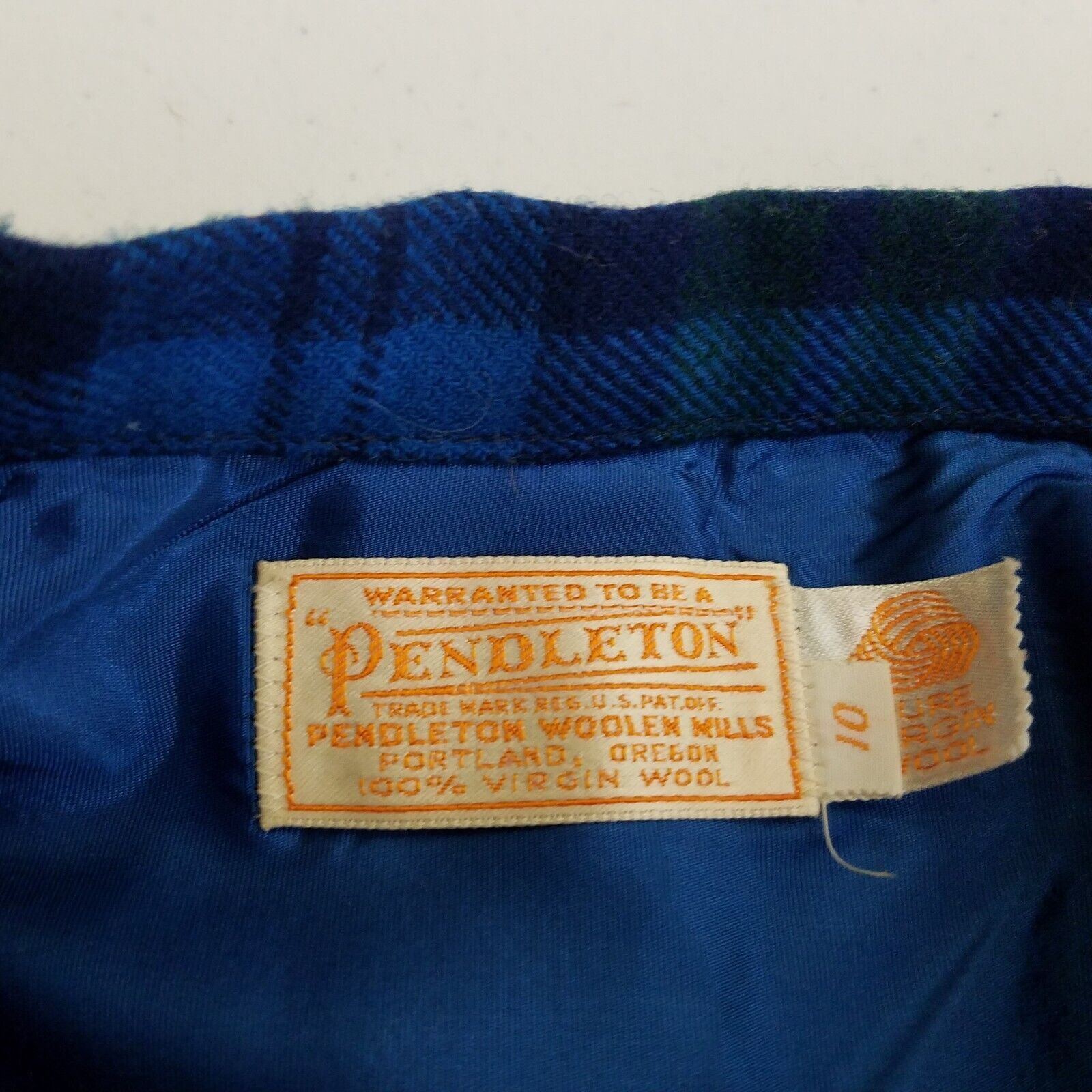 Pendleton Vtg Pendleton Wool Tartan Plaid Skirt 10 24 in Blue Green Size 24" / US 00 / IT 34 - 6 Thumbnail