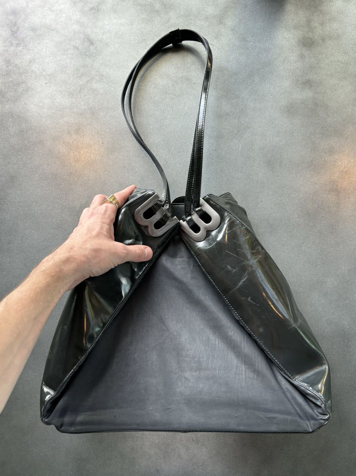 Bally × Designer × Vintage Vintage Bally Switzerland Tote Bag Nylon Designer Purse Size ONE SIZE - 3 Thumbnail