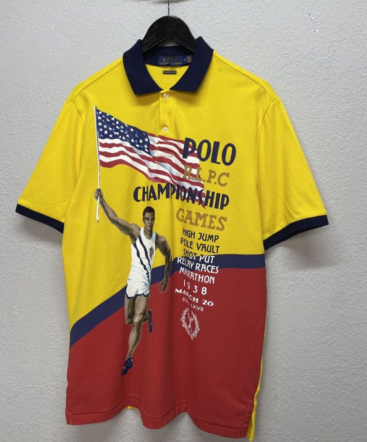Polo Ralph Lauren Vintage Y2K Championship 1938 Polo Ralph Lauren Tee Polos Size US M / EU 48-50 / 2 - 1 Thumbnail