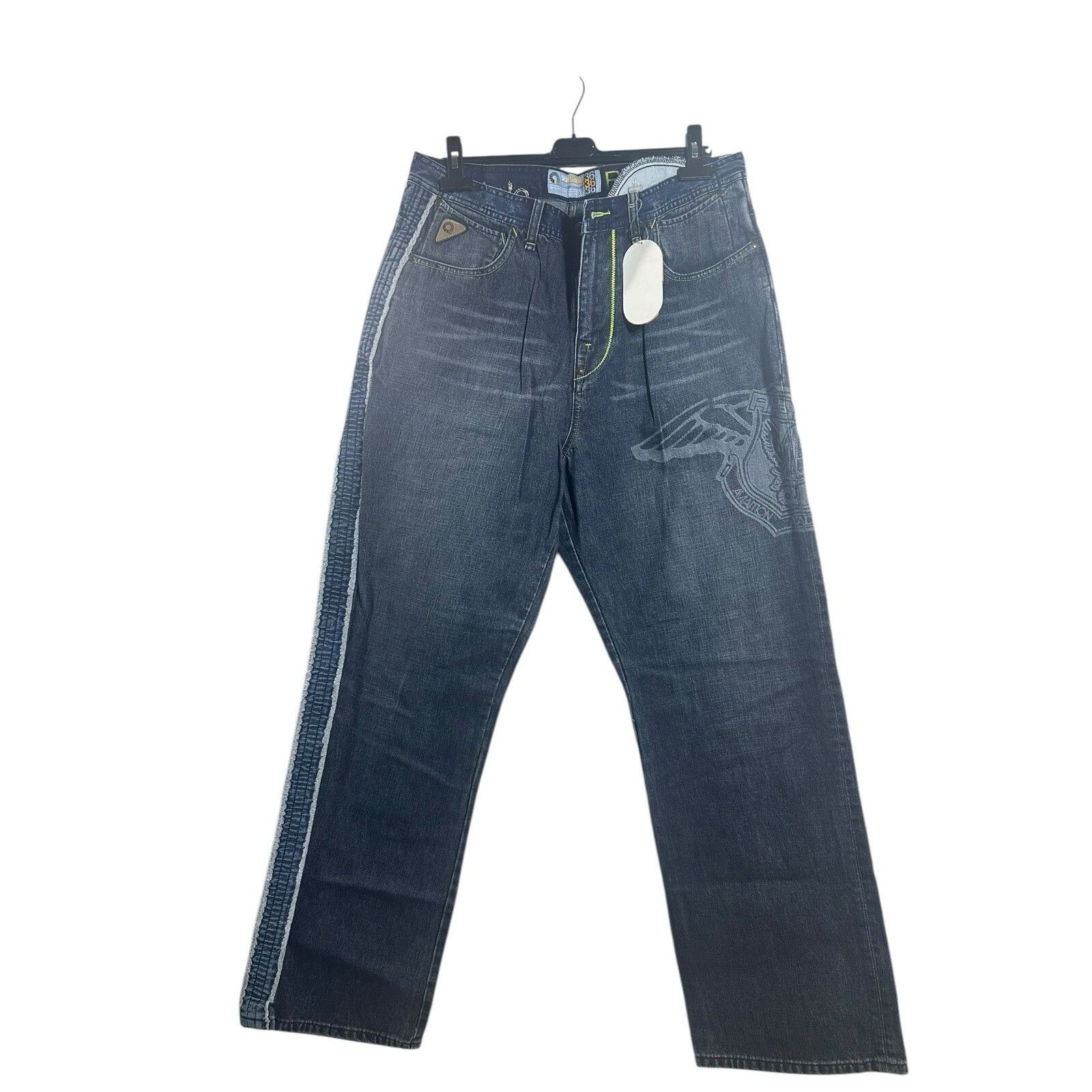 Akademiks Vintage Akademiks Jeans Mens S 36 Black Denim Baggy Diplomat Size US 36 / EU 52 - 1 Thumbnail
