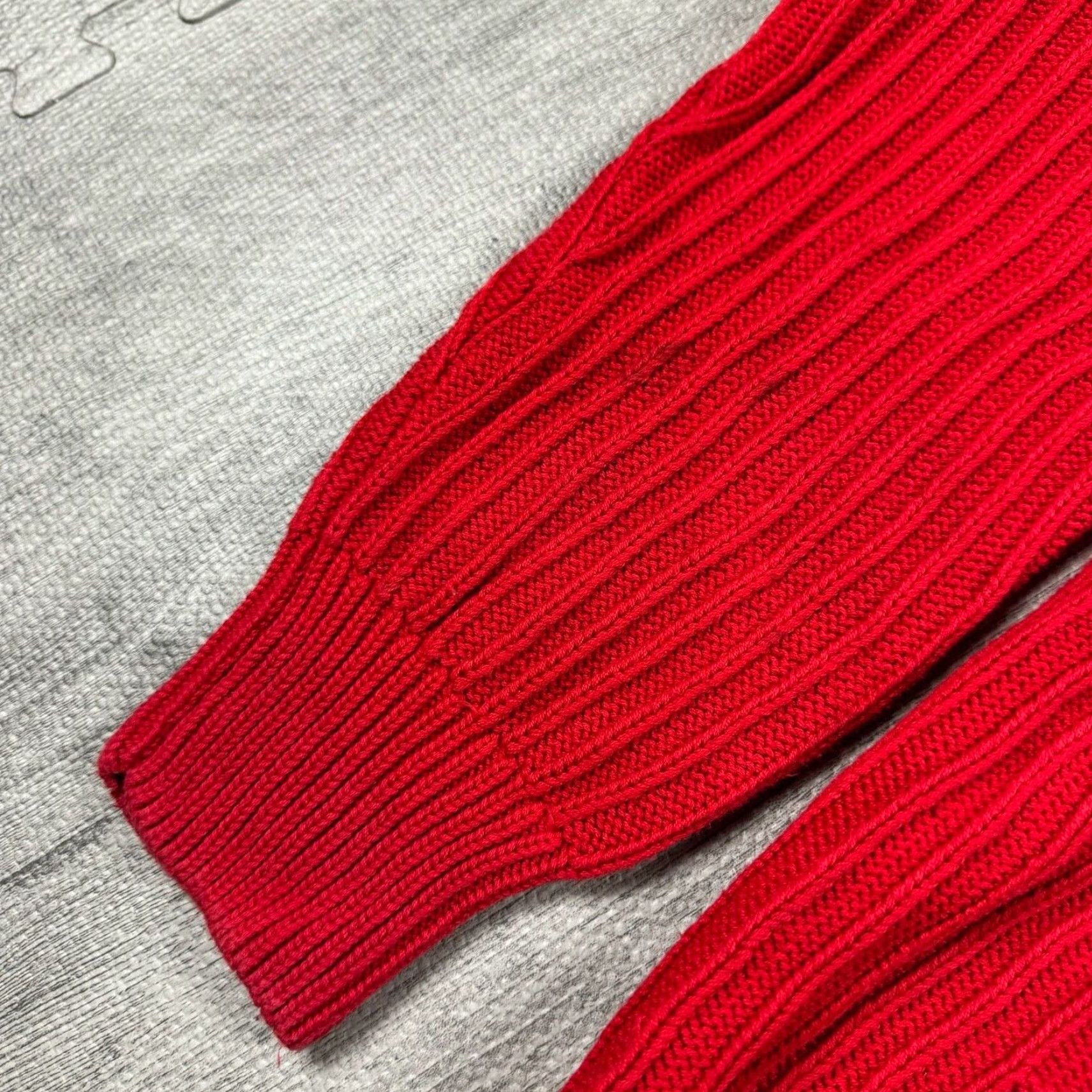 Izod VINTAGE IZOD MENS RED COTTON CABLE-KNIT PULLOVER SWEATER LARGE HEAVYWEIGHT 90s OUTDOOR Size US L / EU 52-54 / 3 - 3 Thumbnail