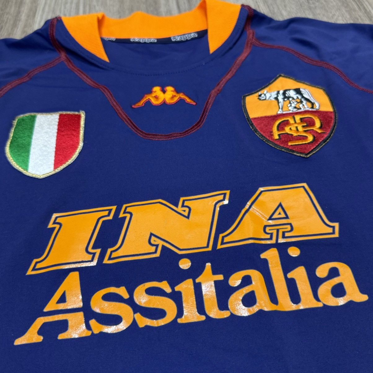 Kappa Roma 01/02 third longsleeves away shirt Size US M / EU 48-50 / 2 - 3 Thumbnail