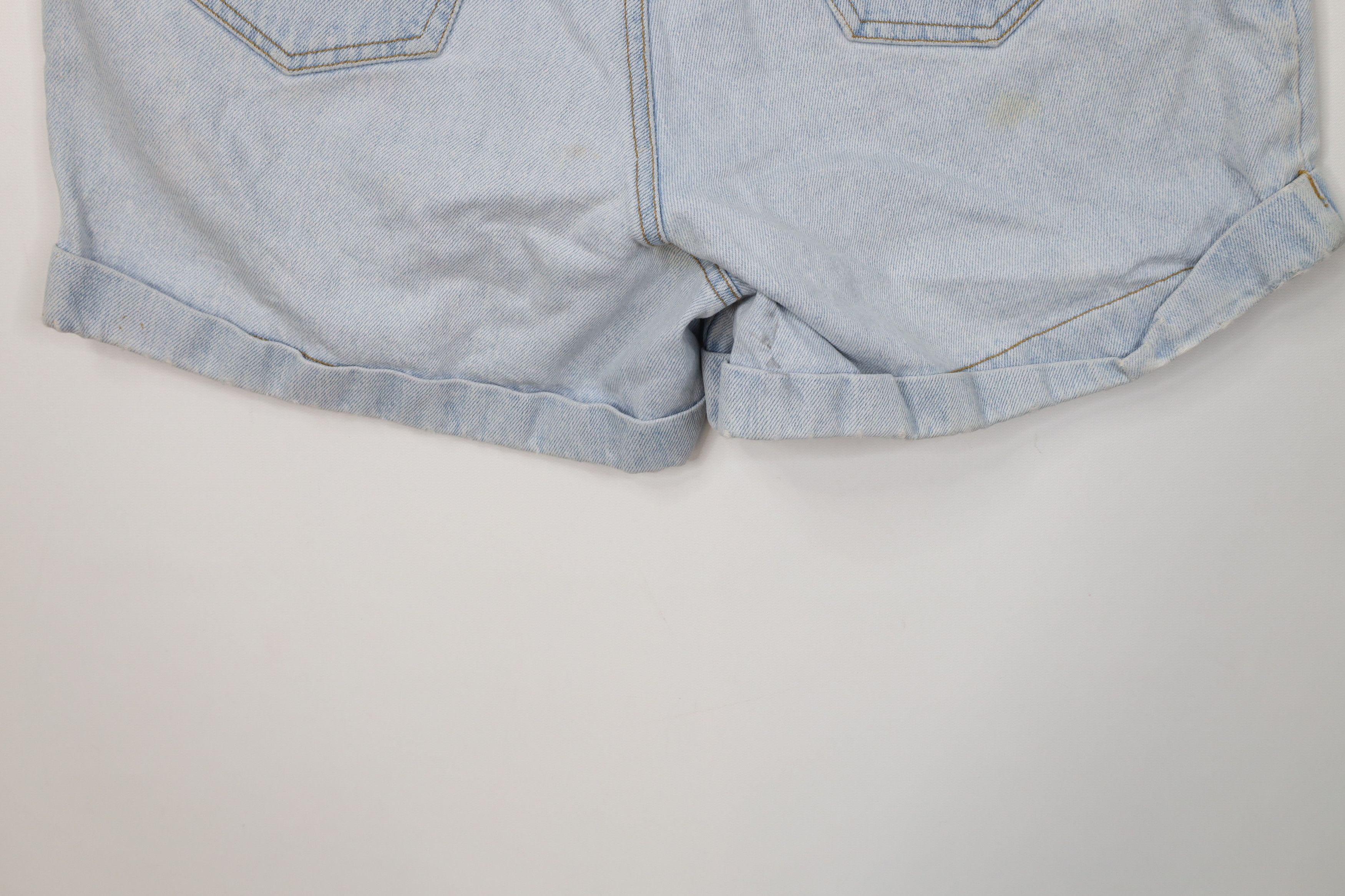 Vintage Vintage 90s The Limited Babydoll Cuffed Denim Jean Shorts Size 32" / US 10 / IT 46 - 10 Thumbnail