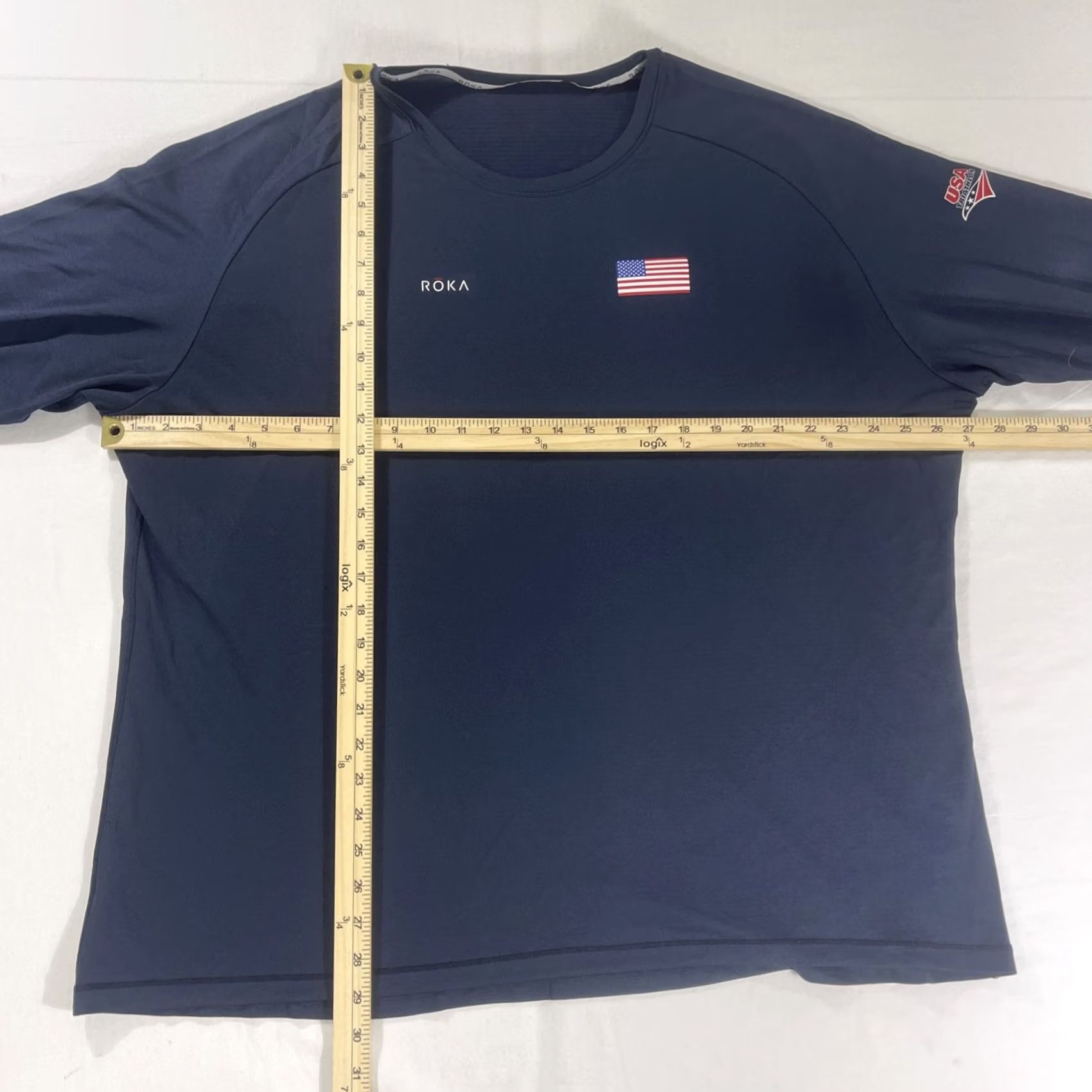 Vintage NAVY Roka Jersey Shirt Long Sleeve 4XL Navy USA Triathlon Zip Mock Neck Sports 90s (if applicable) Size US XXL / EU 58 / 5 - 2 Thumbnail