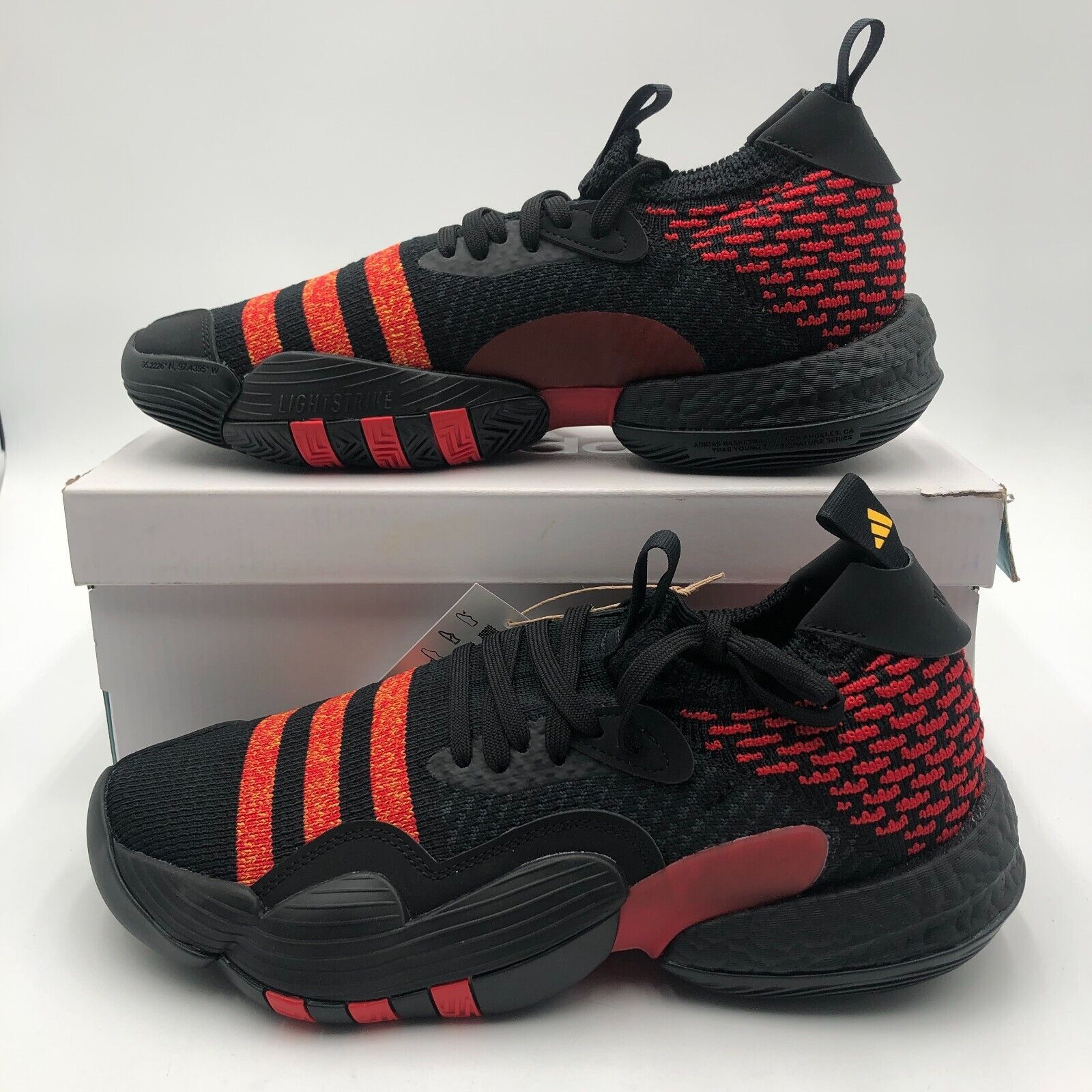 Adidas Adidas Trae Young 2 Men's Size 8.5 Hawks Black Red Size US 8.5 / EU 41-42 - 3 Thumbnail