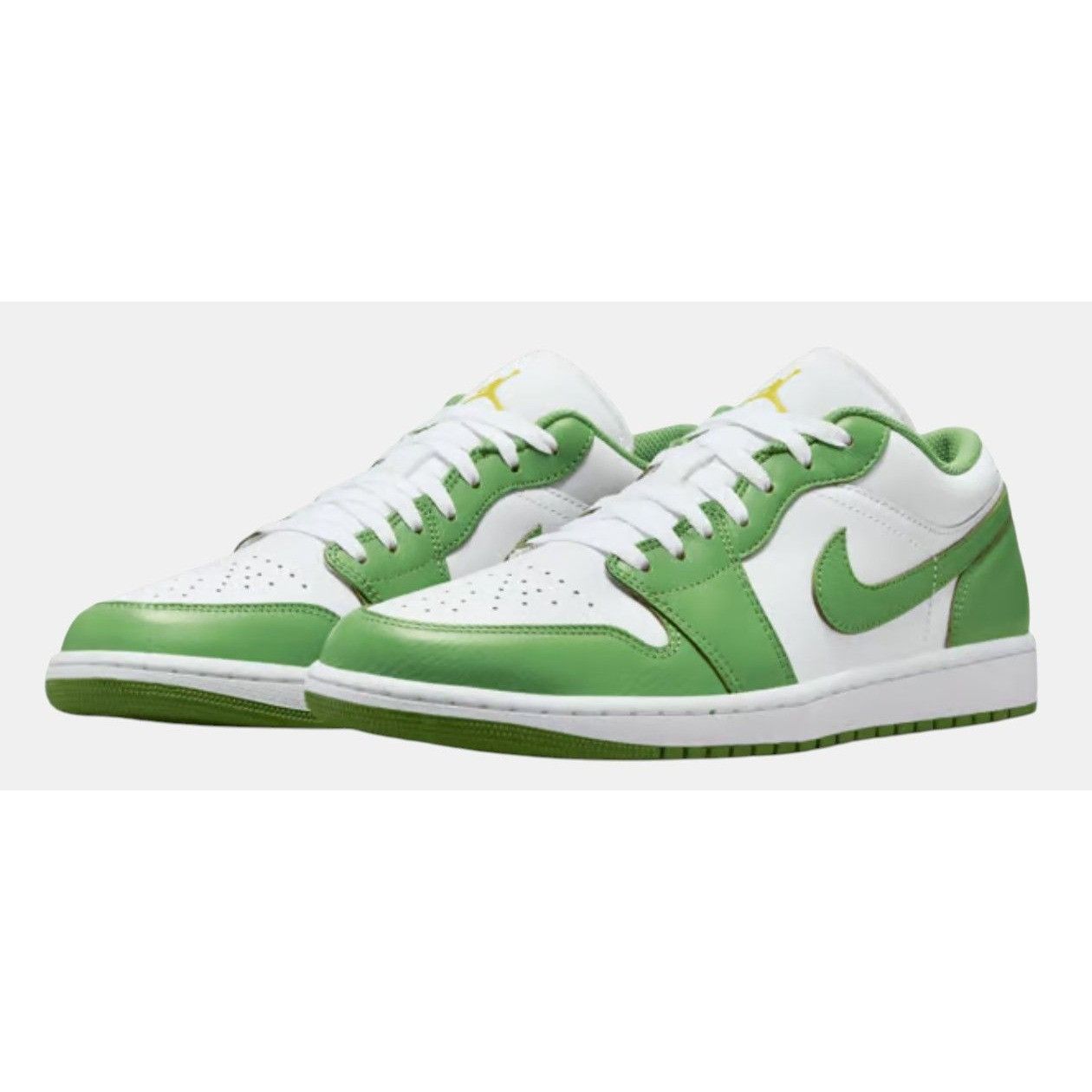 Jordan Brand Nike Air Jordan 1 Low SE Chlorophyll White Lightening HF4823 Size US 12 / EU 45 - 4 Thumbnail