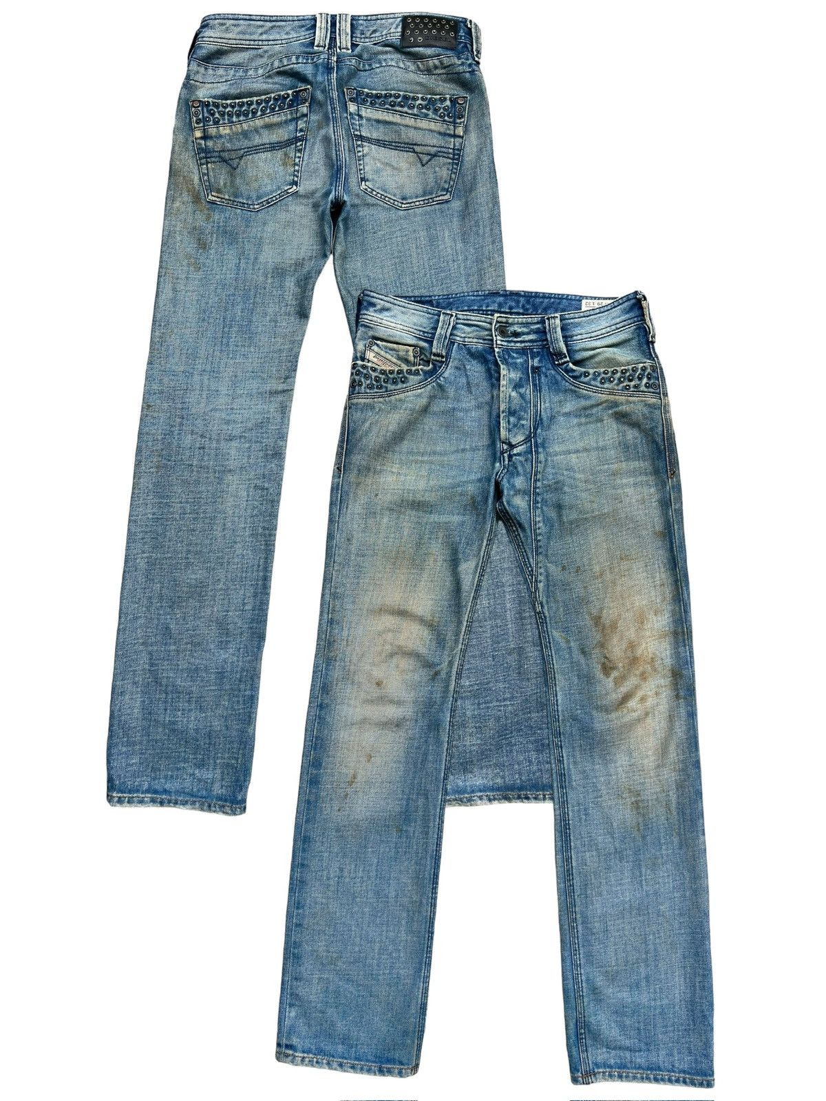 Vintage Y2K Diesel Distressed Goth Denim Jeans 30x32