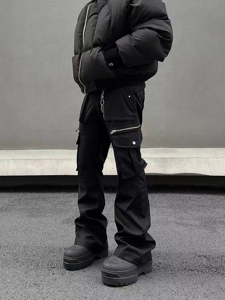 Vintage Street retro heavyweight zipper pocket cargo trousers Size US 32 / EU 48 - 1 Thumbnail