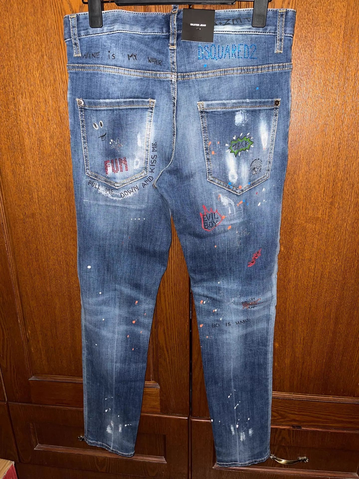 Dsquared2 Dsquared2 D2 Washed Embellished Skater Jeans 44 IT Size US 28 / EU 44 - 5 Thumbnail