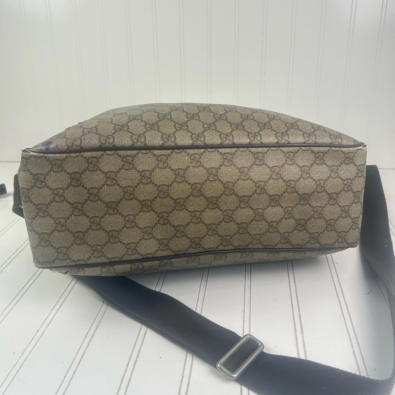 Gucci Gucci Vintage Beige Ebony Crossbody Bag and Drawstring Size ONE SIZE - 3 Thumbnail