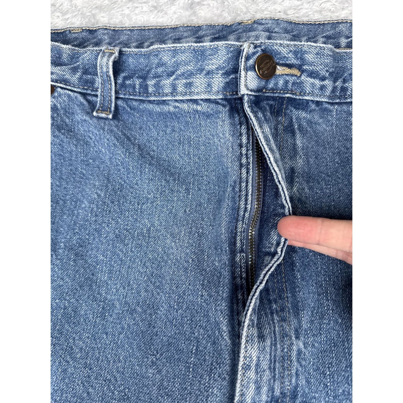 Dickies Dickies Jeans Mens 44x31 Blue Carpenter Workwear Utility Hammer Loop Relaxed Fit Jeans Mens Blue 5-Pocket Dickies USA Size US 44 / EU 60 - 5 Thumbnail