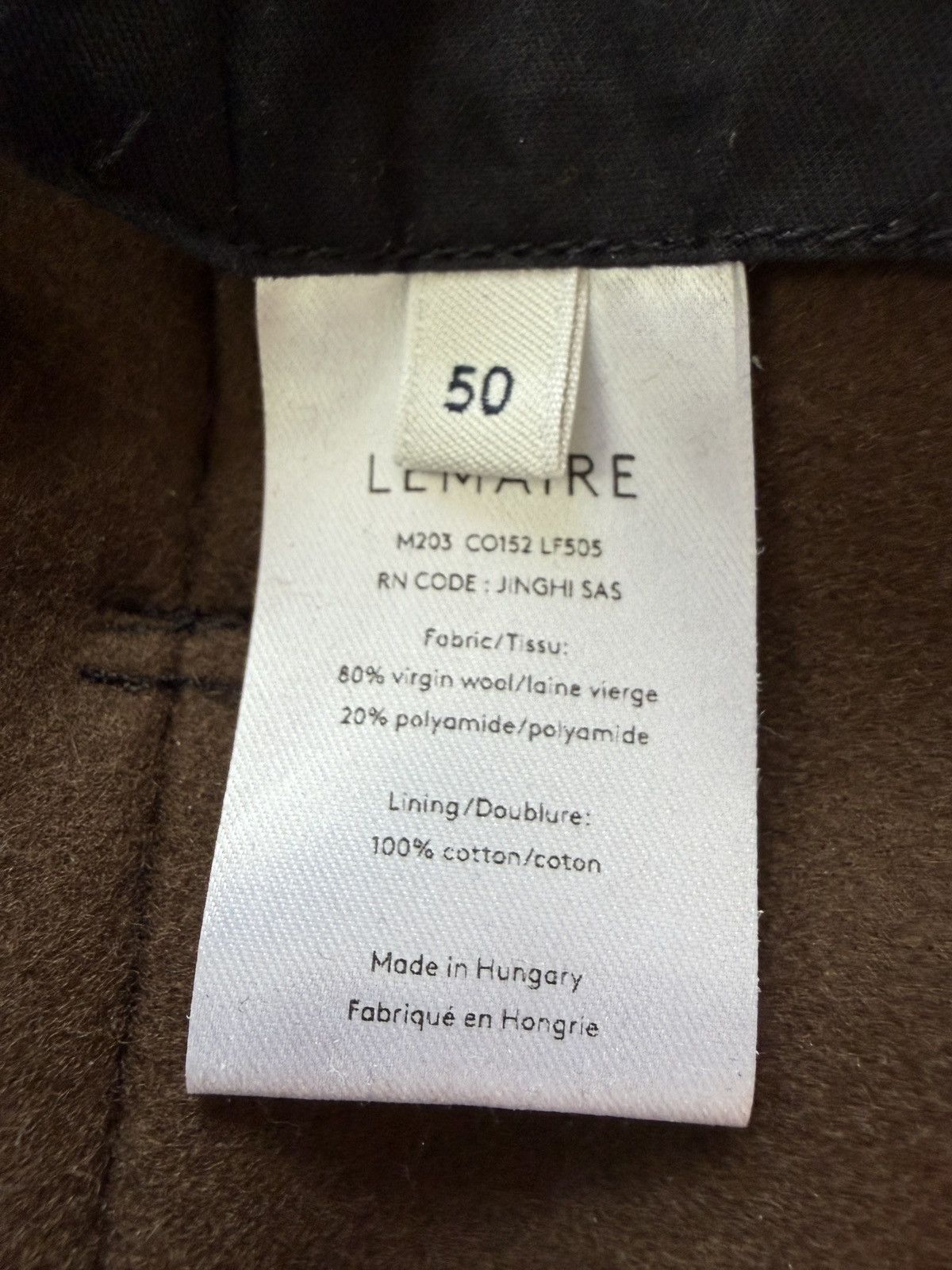 Lemaire Lemaire Wool Melton Kimono Coat Dark Brown Size US L / EU 52-54 / 3 - 10 Thumbnail