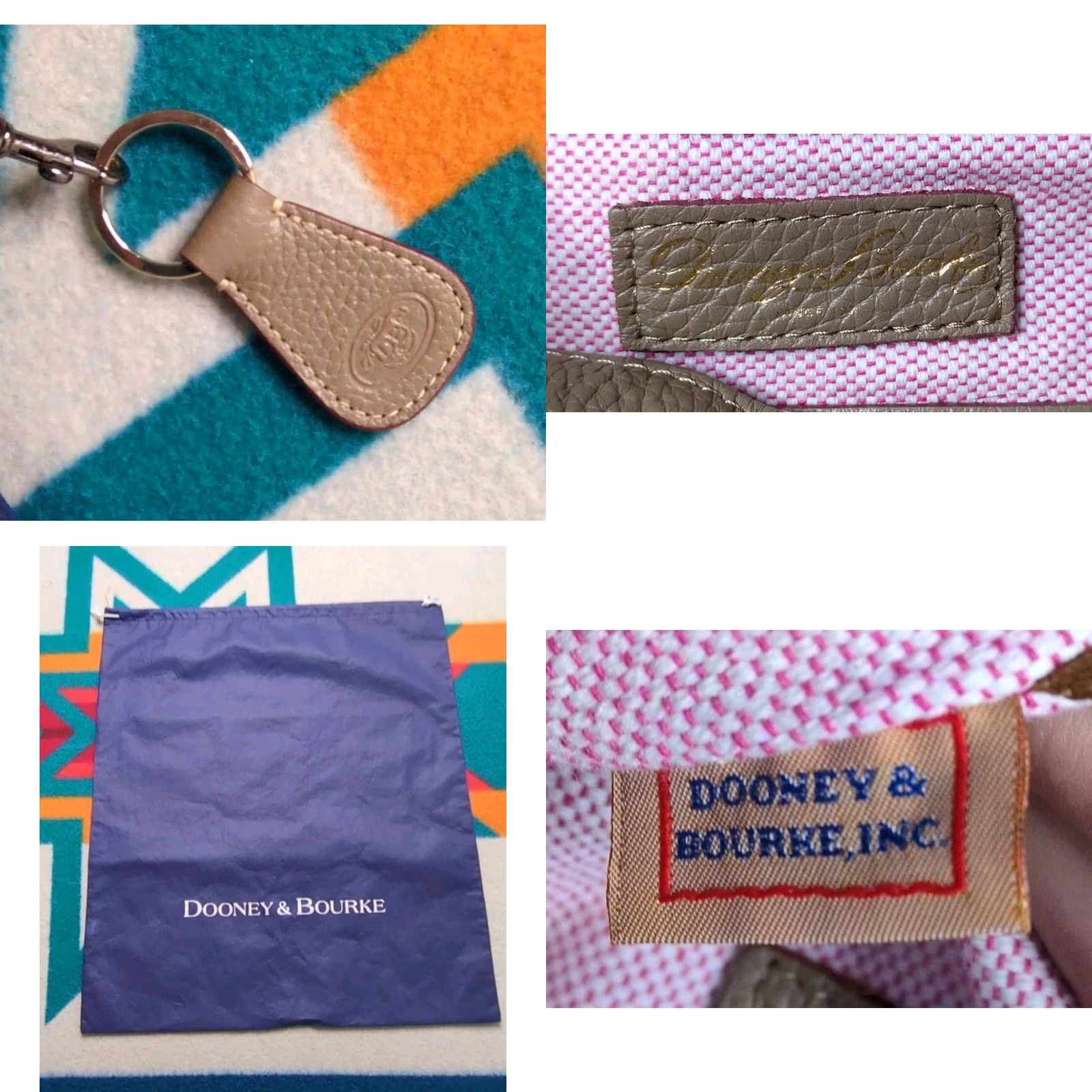 Dooney & Bourke Dooney & Bourke Hobo Logo Lock Pebble Grain Leather Beige Pink 12x16x6" Women Bag Purse Handbag Strap Pebble Finish Classic Designer Size ONE SIZE - 8 Thumbnail