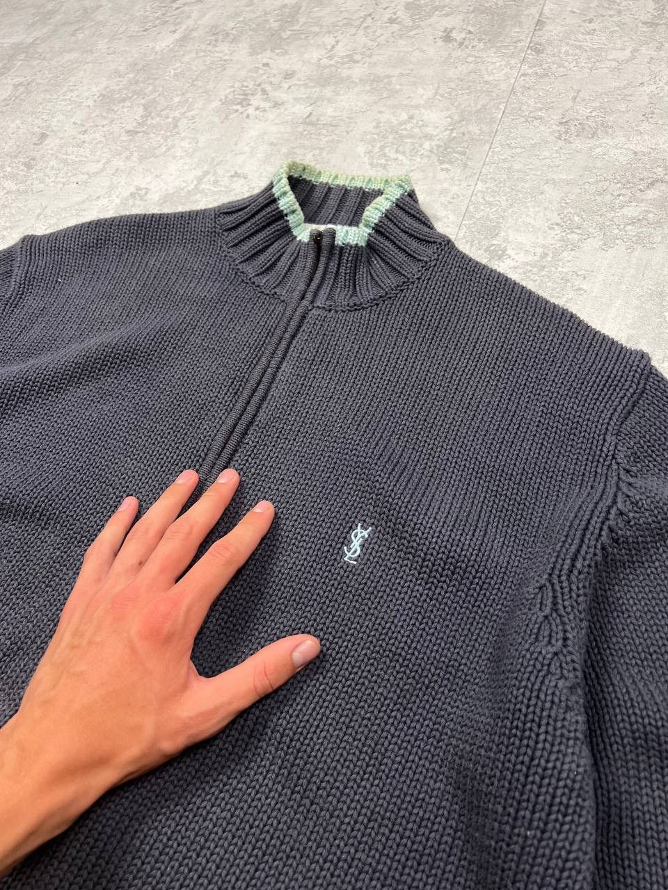Vintage Yves Saint Laurent Knit Zip Sweater