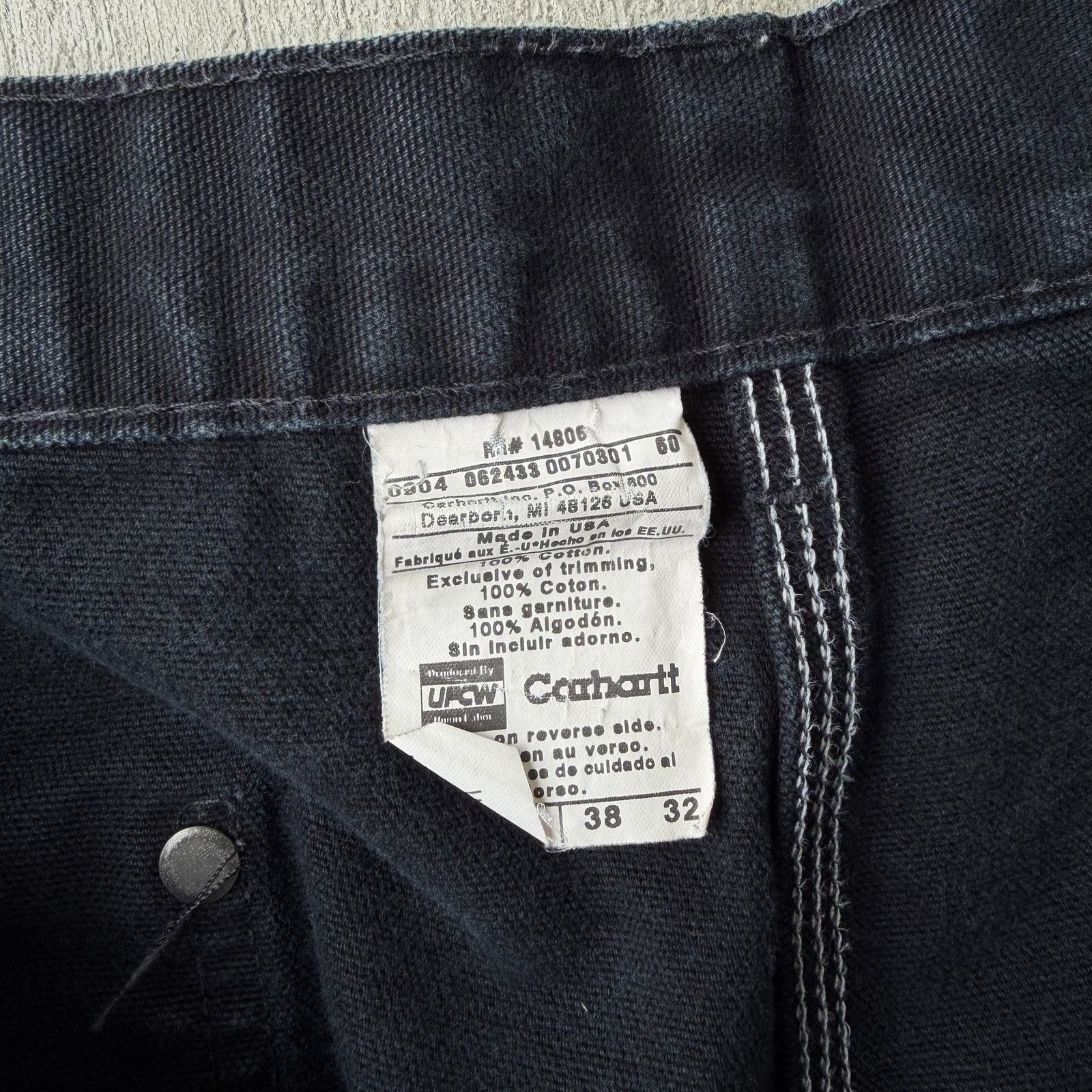 Carhartt × Vintage Carhartt black double knee work wear carpenter pants Size US 36 / EU 52 - 7 Thumbnail