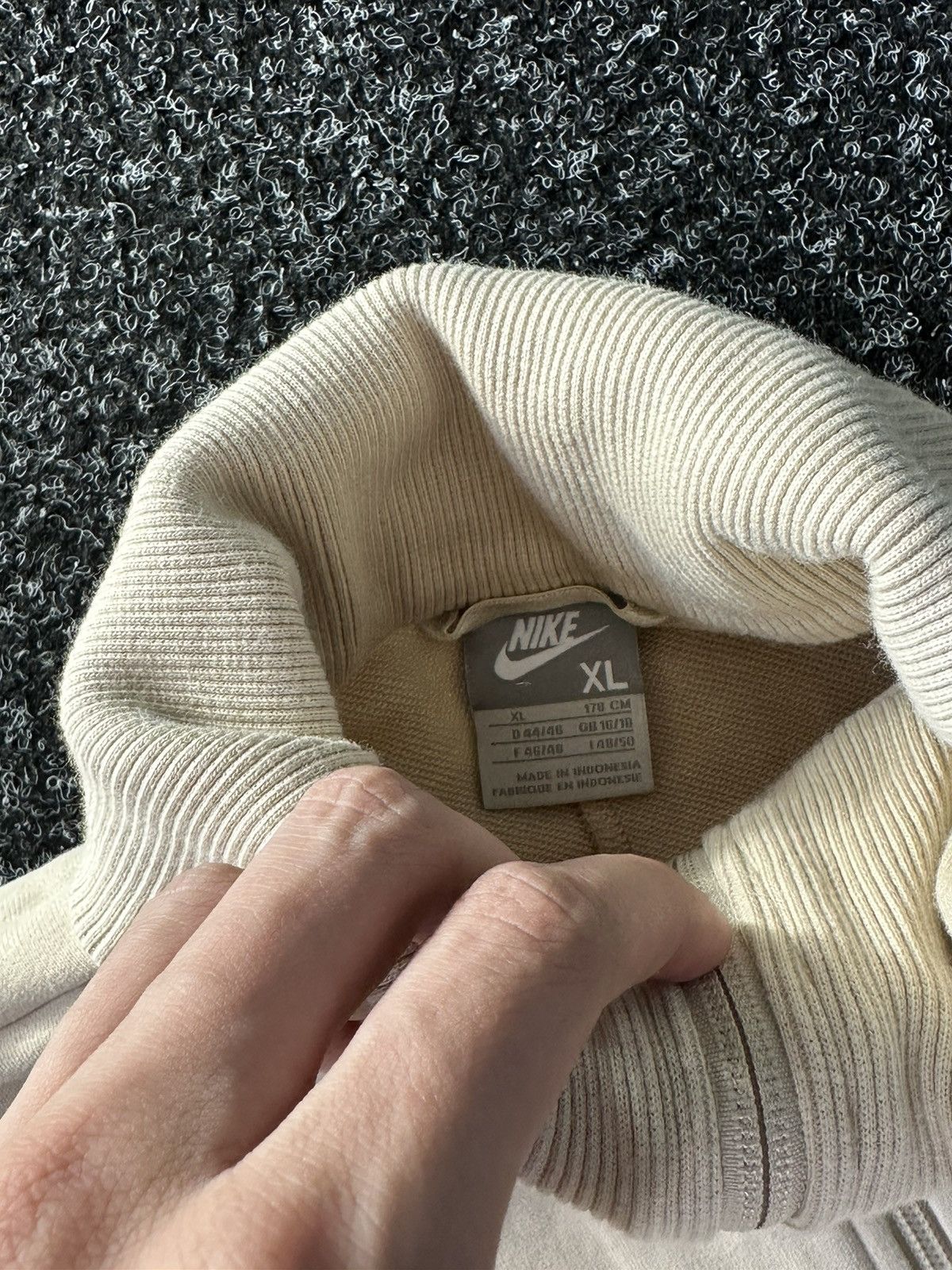 Nike × Vintage 🚨Nike Y2K beige Zip Up Hoodie Rare Vintage Skategang unisex Size US M / EU 48-50 / 2 - 10 Thumbnail