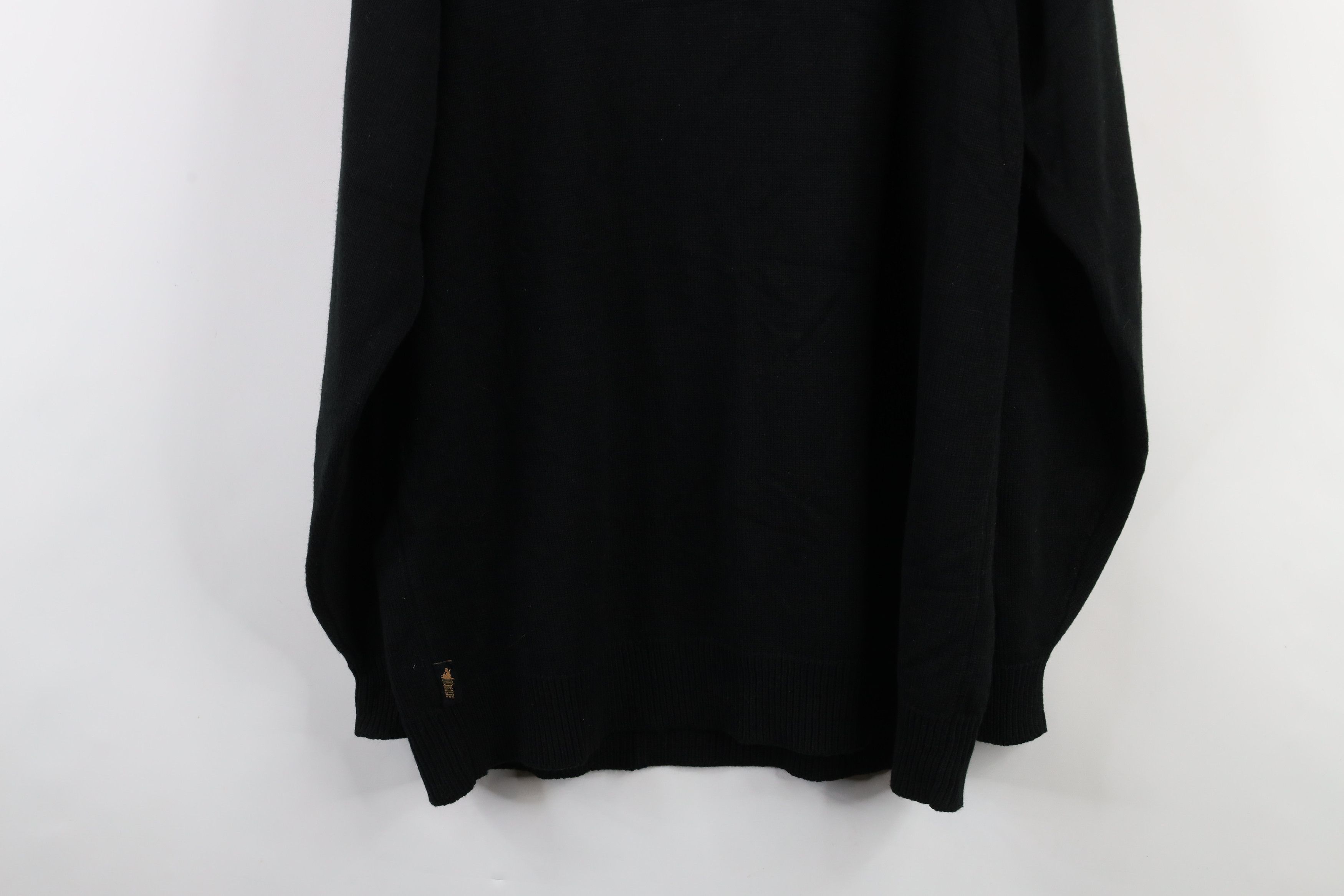 Vintage Vintage 90s Streetwear Baggy Mock Neck Knit Sweater Black Size US XXL / EU 58 / 5 - 11 Thumbnail