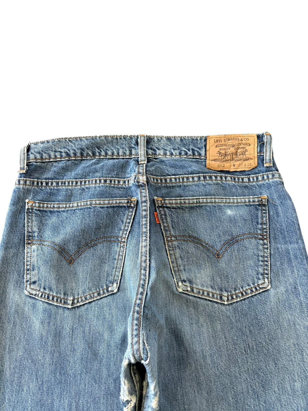 Levi's Vintage 90s Levis 612 Orange Tab Distress Baggy Jeans Size US 32 / EU 48 - 4 Thumbnail