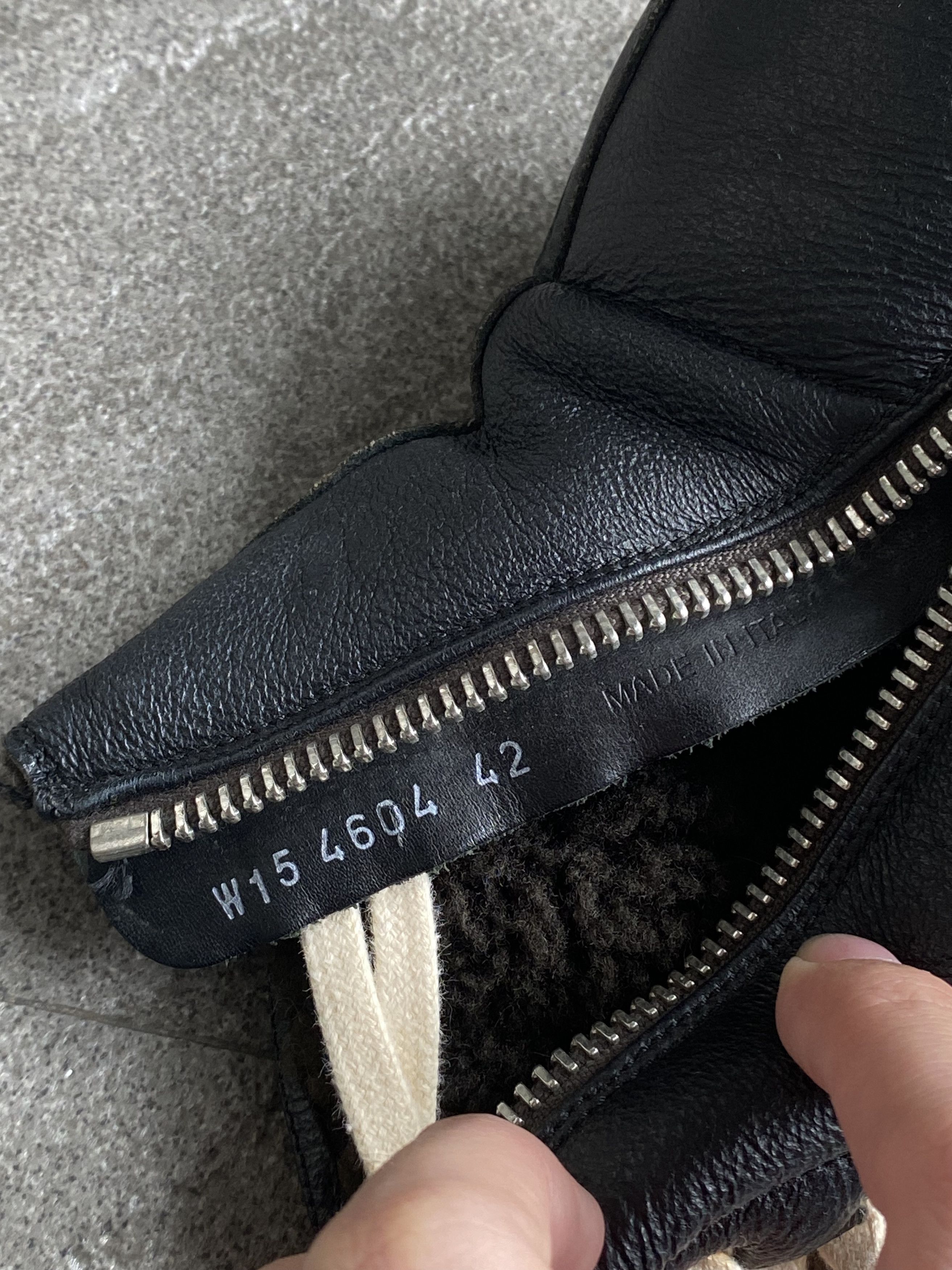 Rick Owens Rick Owens Ramones High Black Leather Milk EU42 Size US 9 / EU 42 - 13 Thumbnail