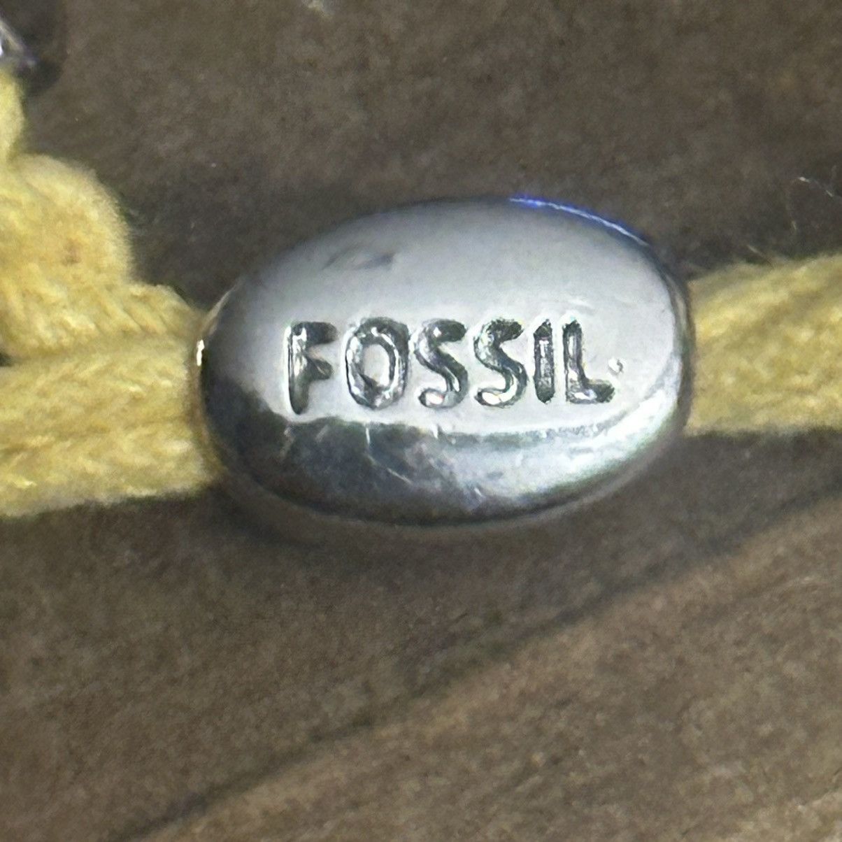 Fossil Fossil yellow woven adjustable cord bracelet Size ONE SIZE - 4 Thumbnail