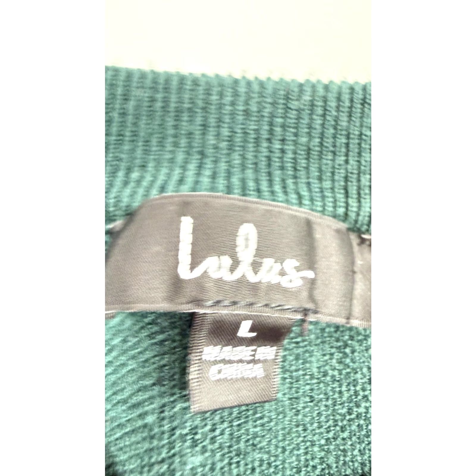 Lulus Lulus Dress Large Green Knit Long Sleeve Midi Sweater Dress Womens Size L / US 10 / IT 46 - 3 Thumbnail
