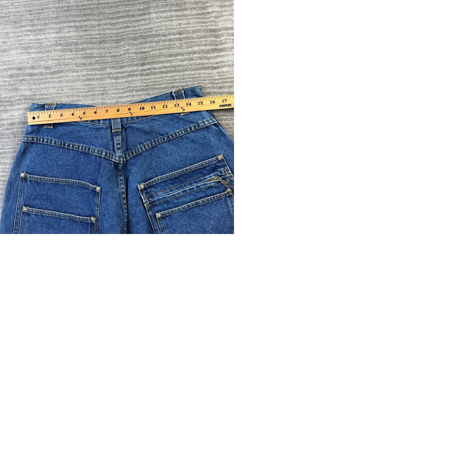 Denime VINTAGE Trust Jeans Mens 32x32 Blue Denim 90s Baggy Distressed Straight 5-Pocket Mens Jeans Size US 32 / EU 48 - 9 Thumbnail
