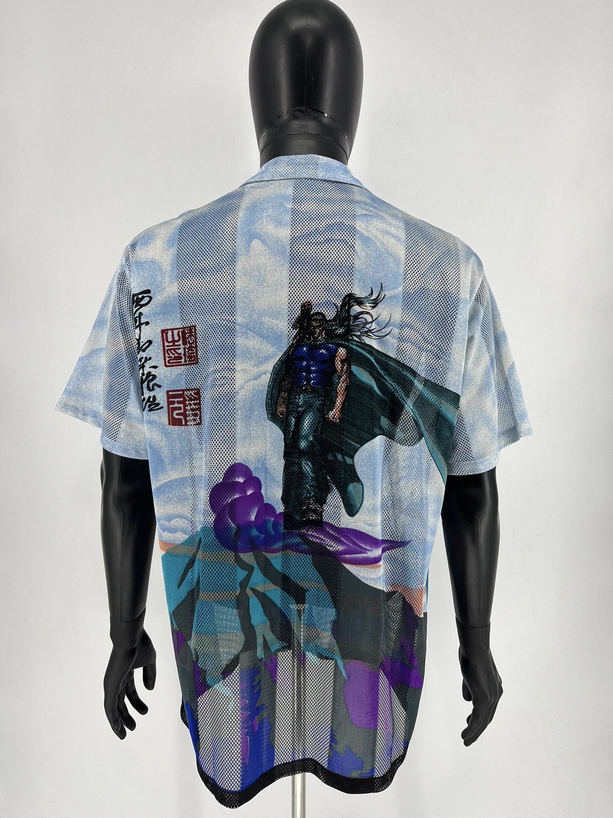 Japanese Brand Vintage Japanese Style Short Sleeve Mesh Shirt Streetwear Size US L / EU 52-54 / 3 - 8 Thumbnail