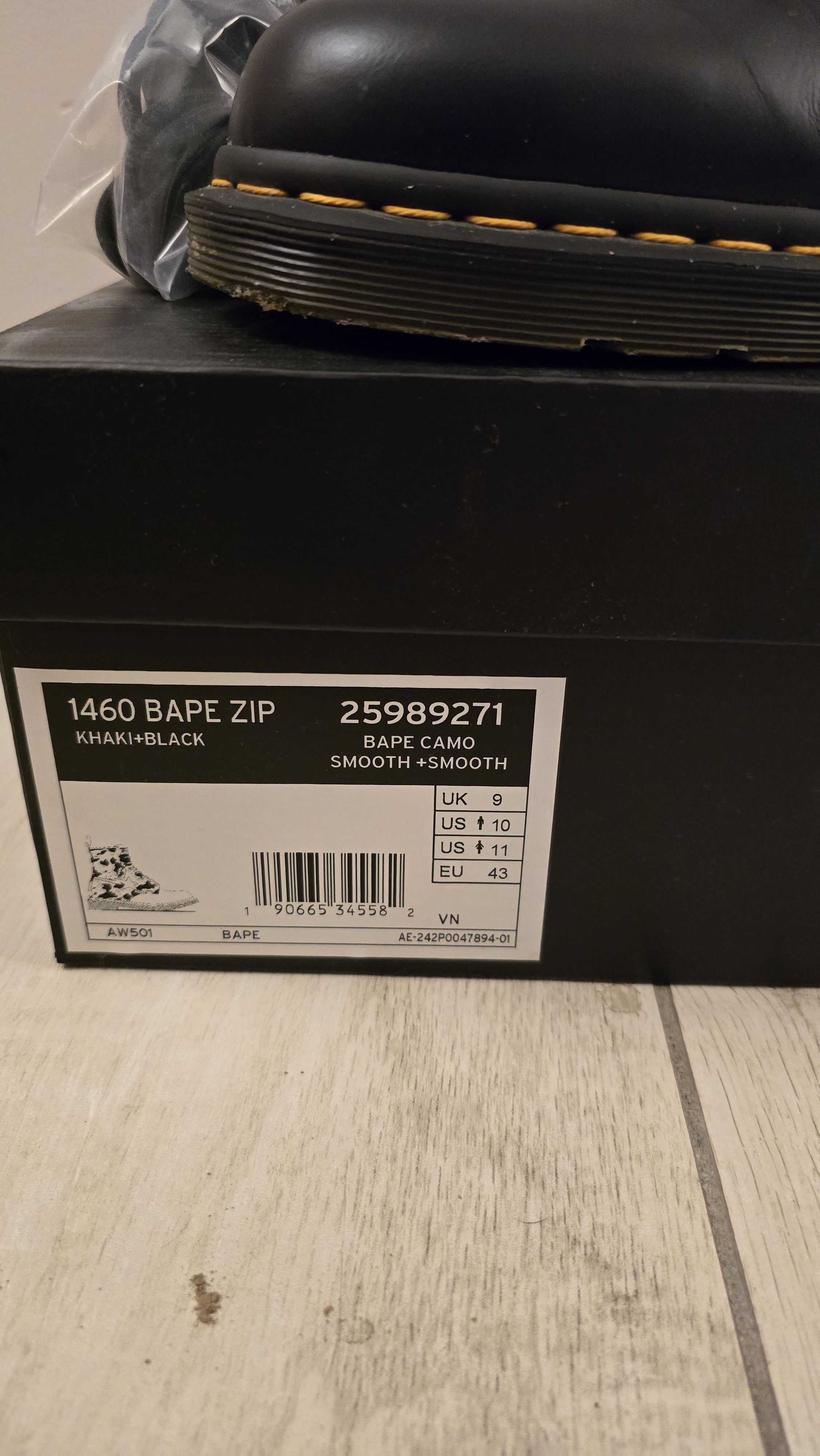 Bape × Dr. Martens 1460 BAPE® Zip - Dr. Martens - Size US 10 / EU 43 - 5 Thumbnail
