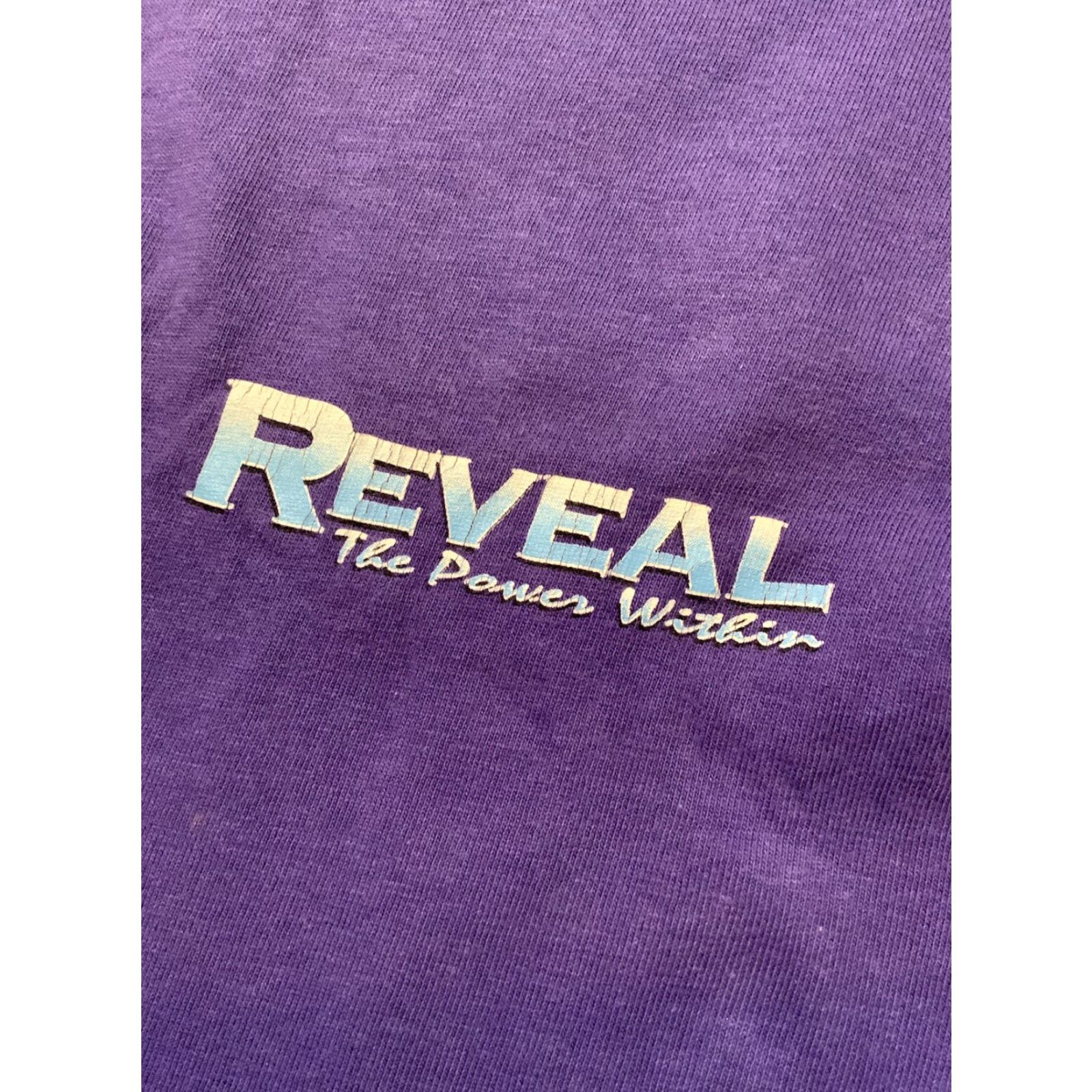 Hanes VINTAGE 90s Reveal The Power Within Purple L/S Hanes Beefy T Graphic T-Shirt LG Shirt Mens Size US S / EU 44-46 / 1 - 6 Thumbnail