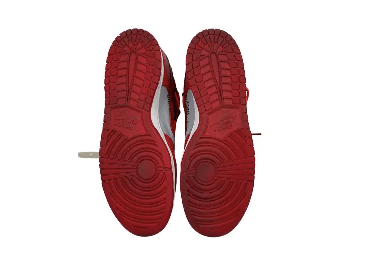 Off-White Off-White x Nike Dunk Red & Gray OW Collaboration J31 Size US 10.5 / EU 43-44 - 5 Thumbnail